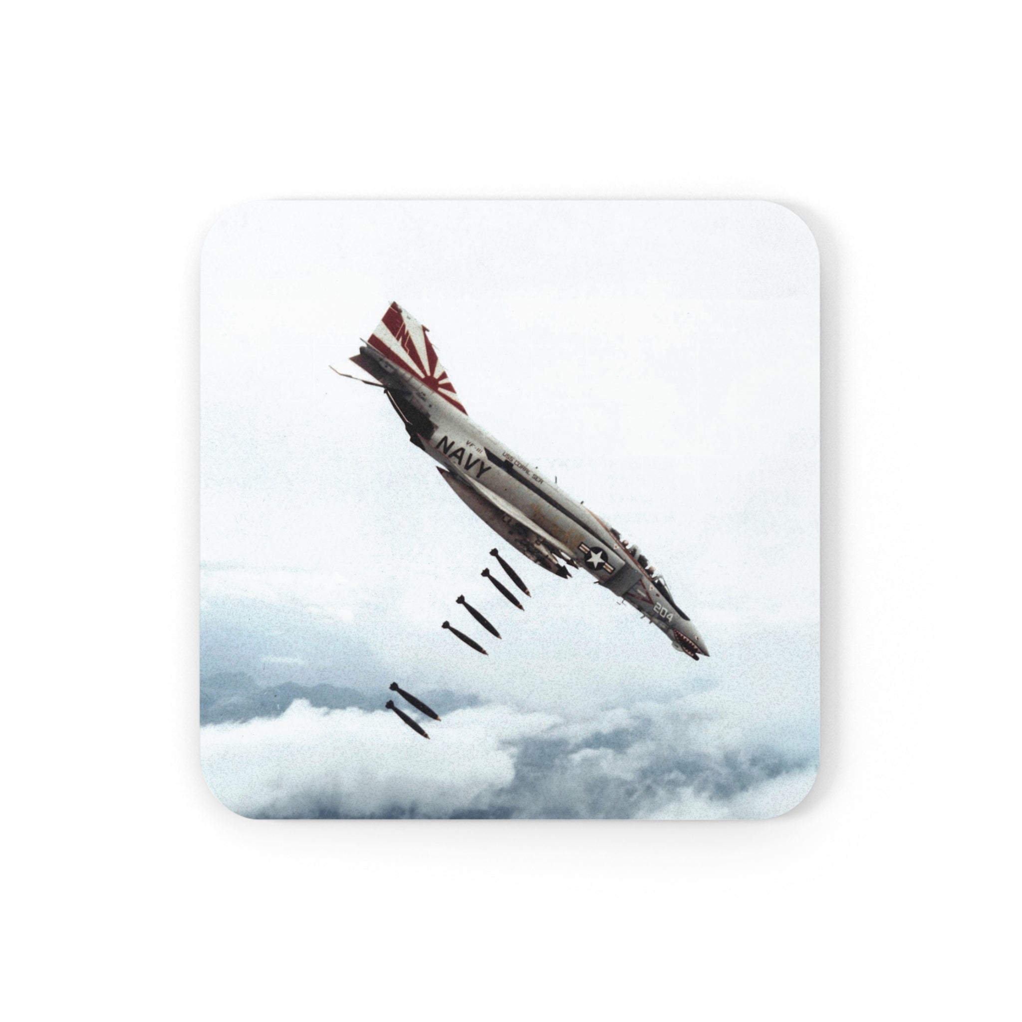 F-4 Phantom Cork Back Coaster - I Love a Hangar