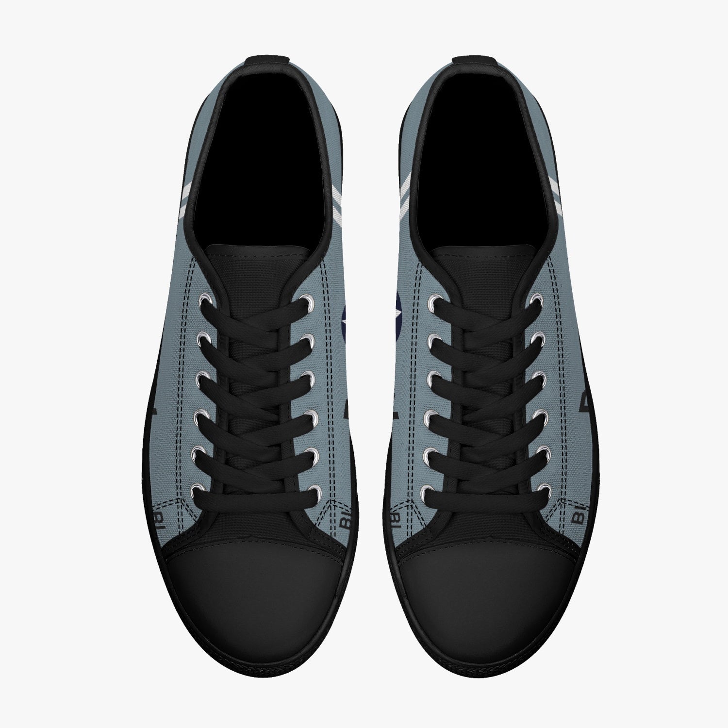 SBD Dauntless "Black B1" Low Top Canvas Shoes - I Love a Hangar