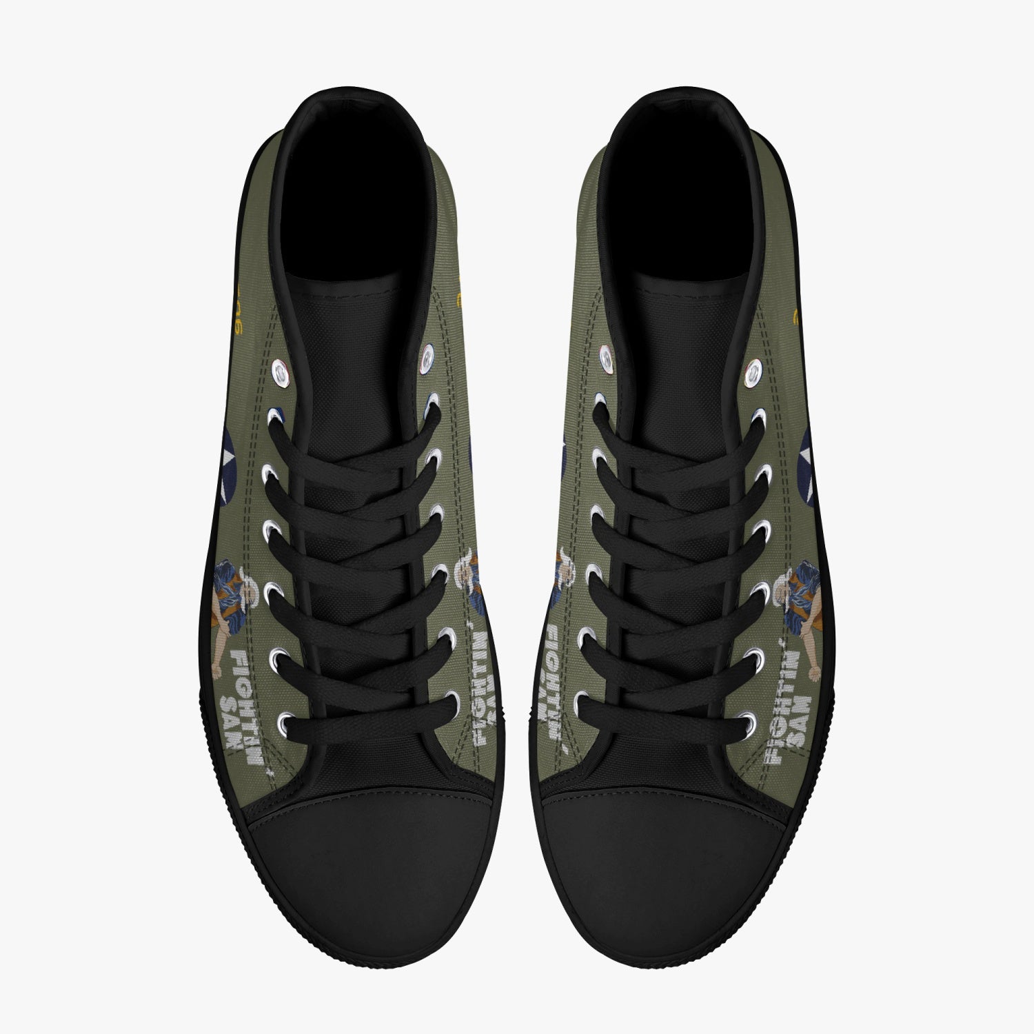B-24 "Fightin' Sam" High Top Canvas Shoes - I Love a Hangar