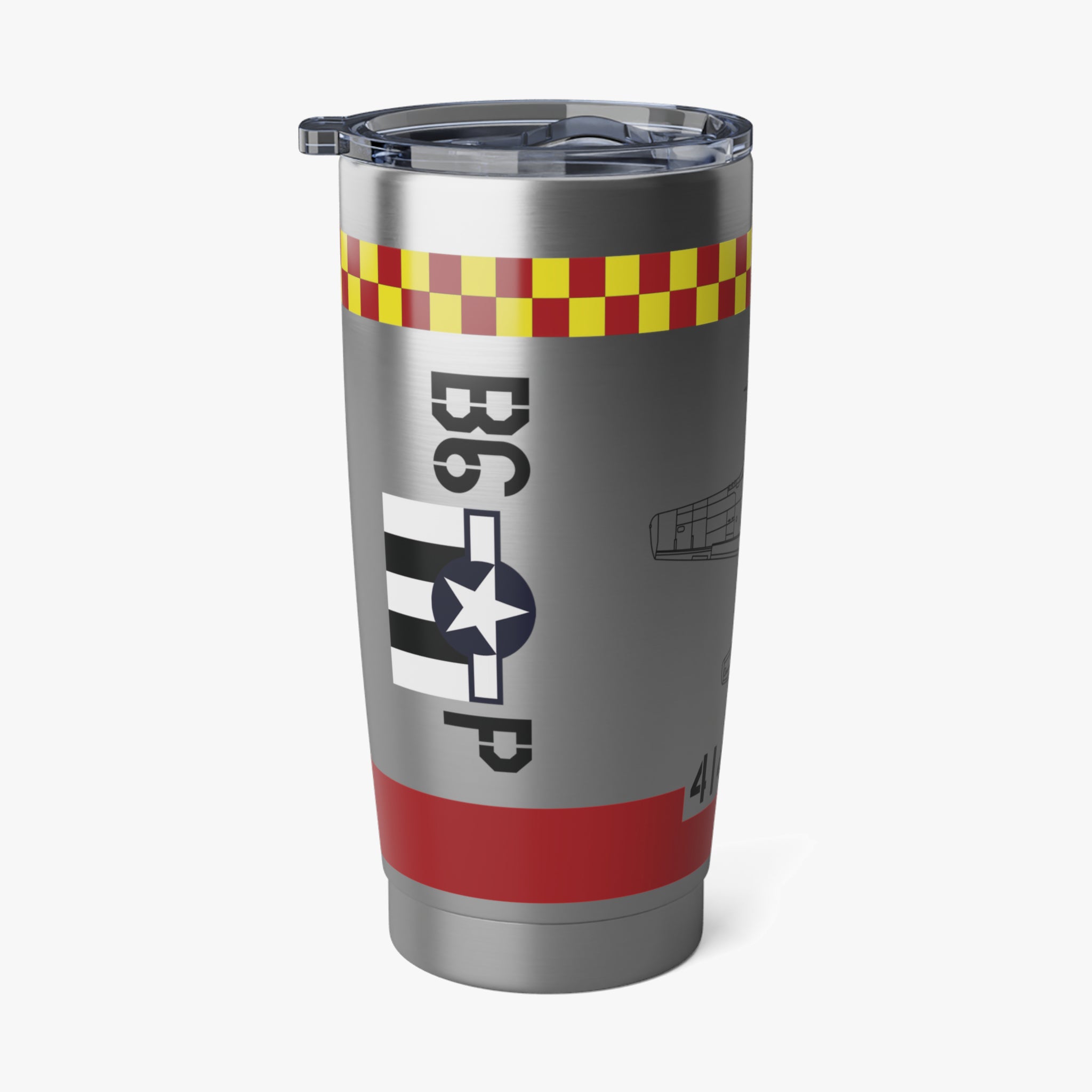 P-51 "Gentleman Jim" Inspired 20oz (590ml) Stainless Steel Tumbler - I Love a Hangar