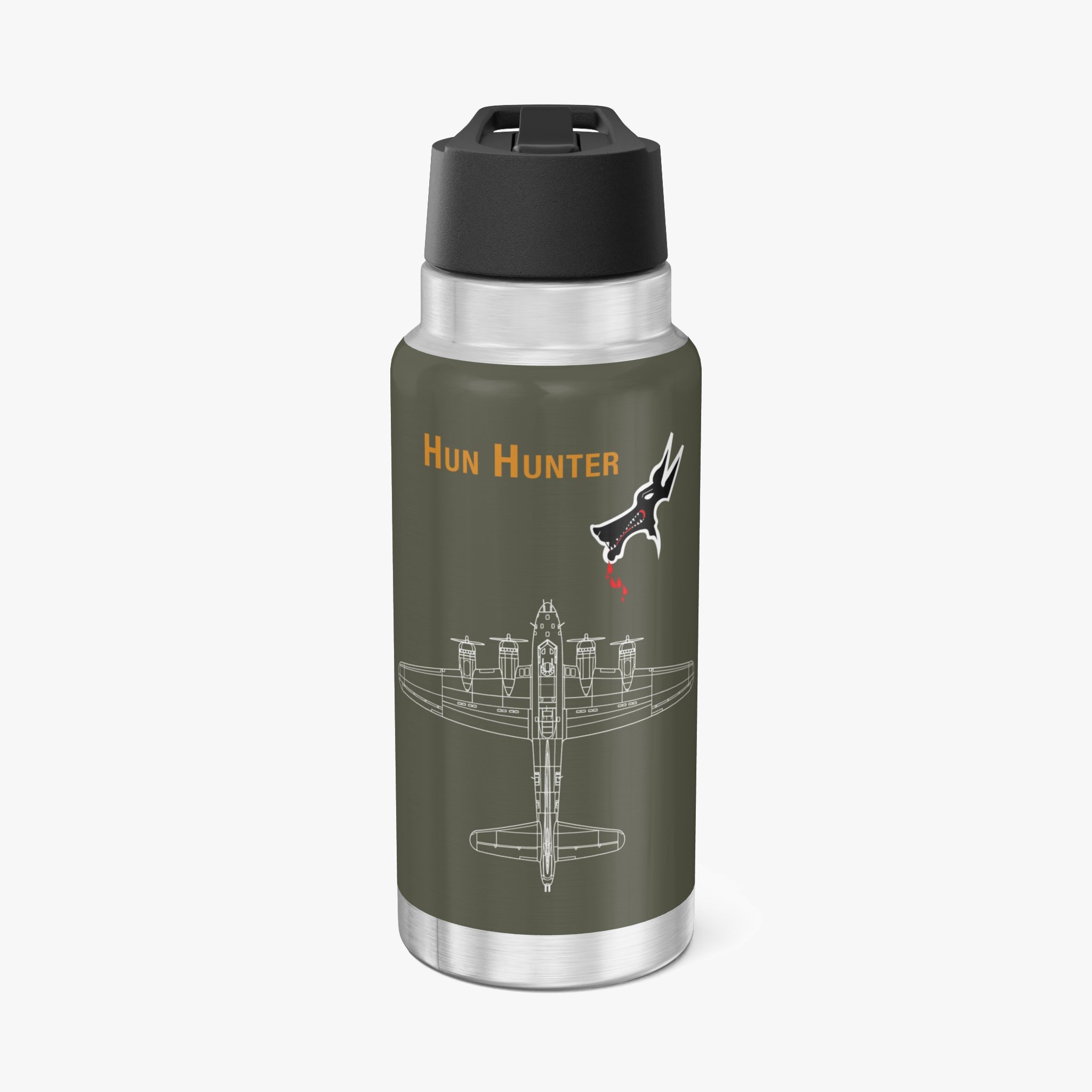 B-17 "Hun Hunter" Tumbler, 32oz (950ml) - I Love a Hangar