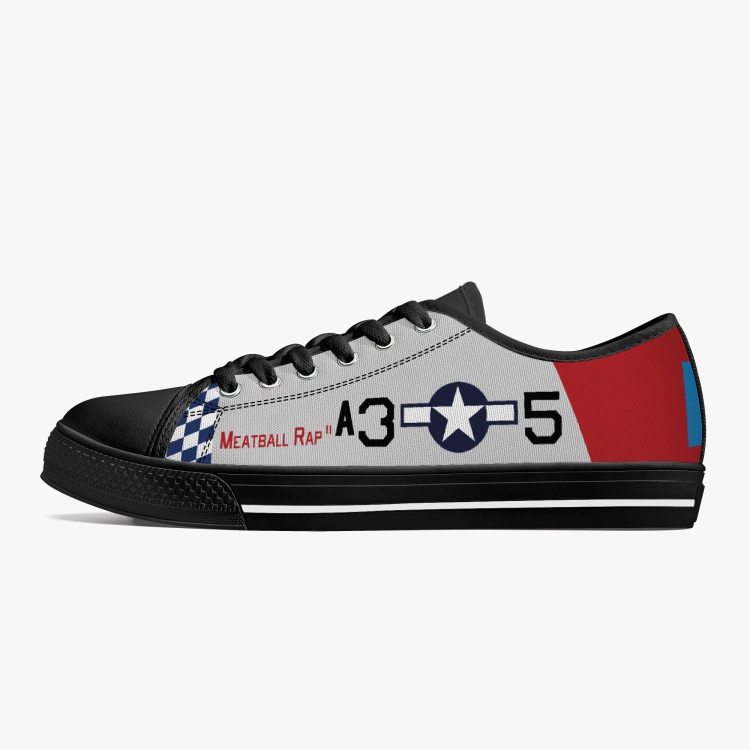 P-51 "Meatball Rap II" Low Top Canvas Shoes - I Love a Hangar