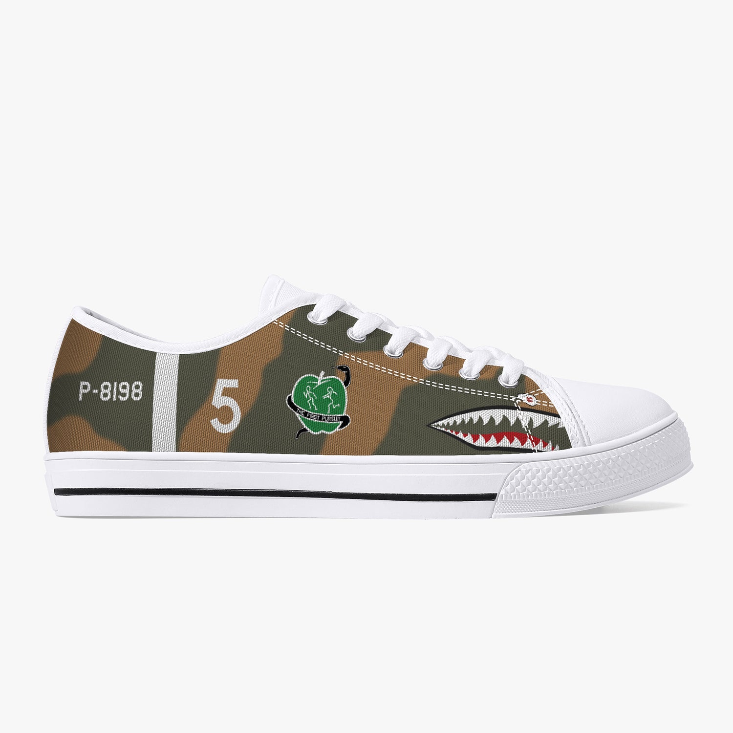 P-40 "White #5" of Charles Bond Low Top Canvas Shoes - I Love a Hangar