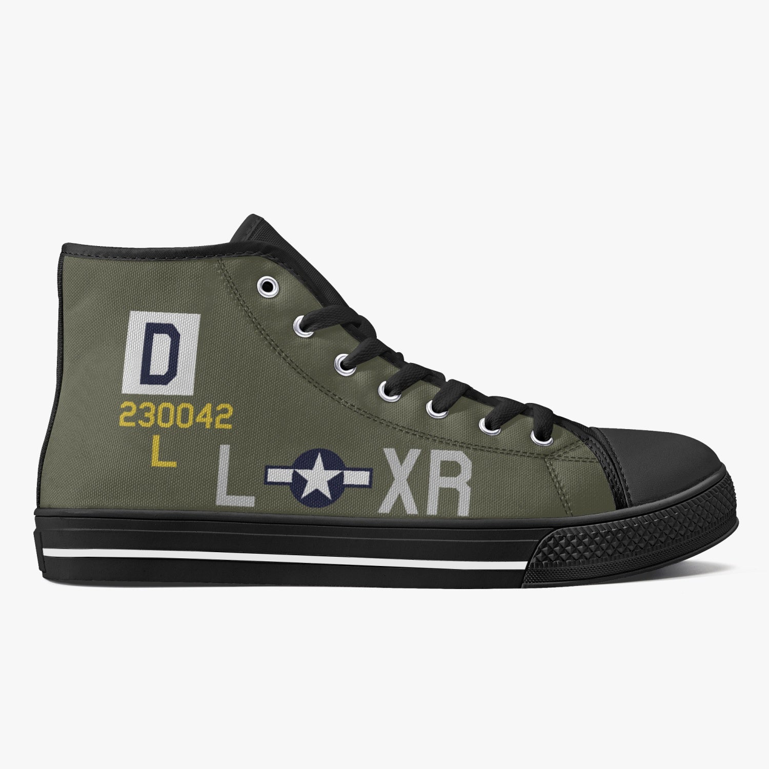 B-17 "XR-L" (230042) Women's High Top Canvas Shoes - I Love a Hangar