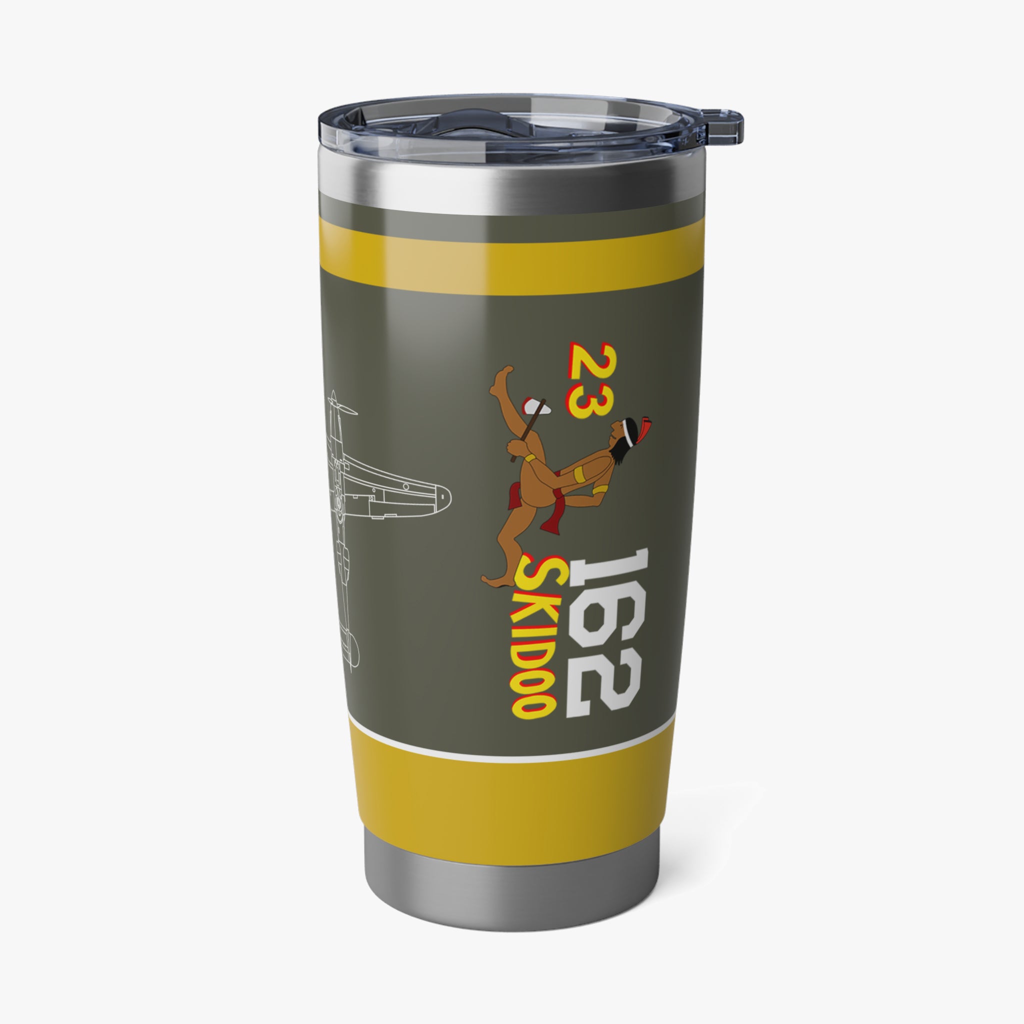 P-38 "Skidoo" Inspired 20oz (590ml) Stainless Steel Tumbler - I Love a Hangar