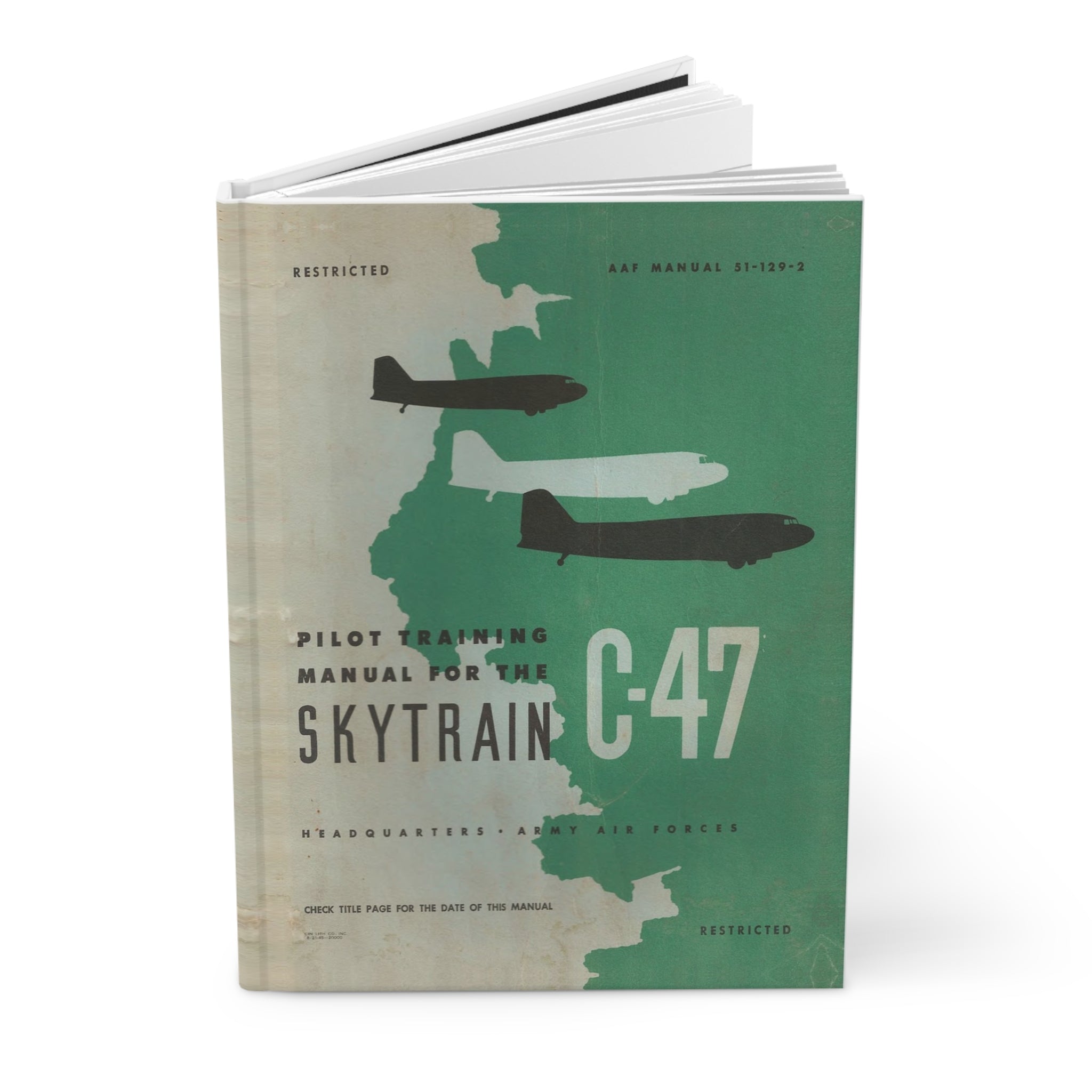 C-47 "Skytrain" Inspired Hardcover Journal - I Love a Hangar