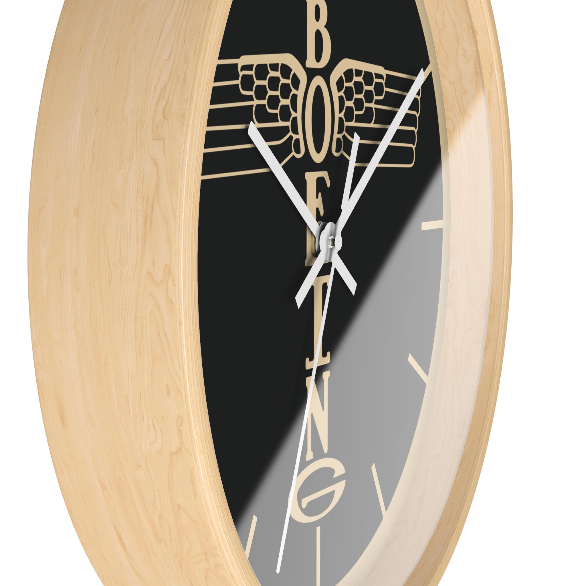 Vintage Style Boeing Yoke Cap Wall Clock - I Love a Hangar