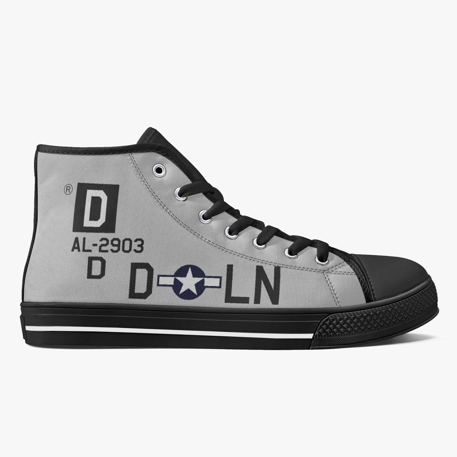 B-17 "LN-D" (AL-2903) Men's High Top Canvas Shoes - I Love a Hangar