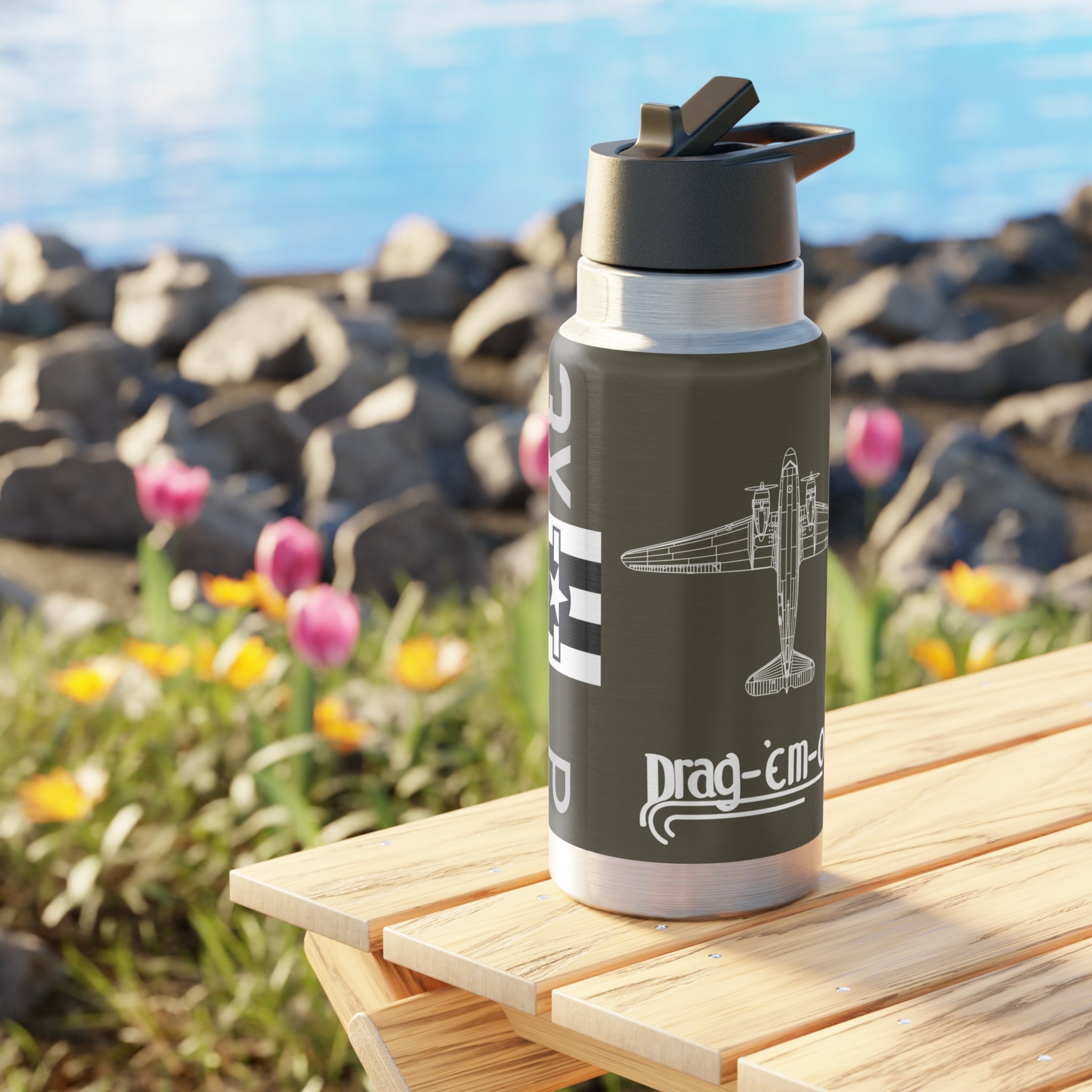 C-47 "Drag-'Em-Oot" Tumbler, 32oz (950ml) - I Love a Hangar