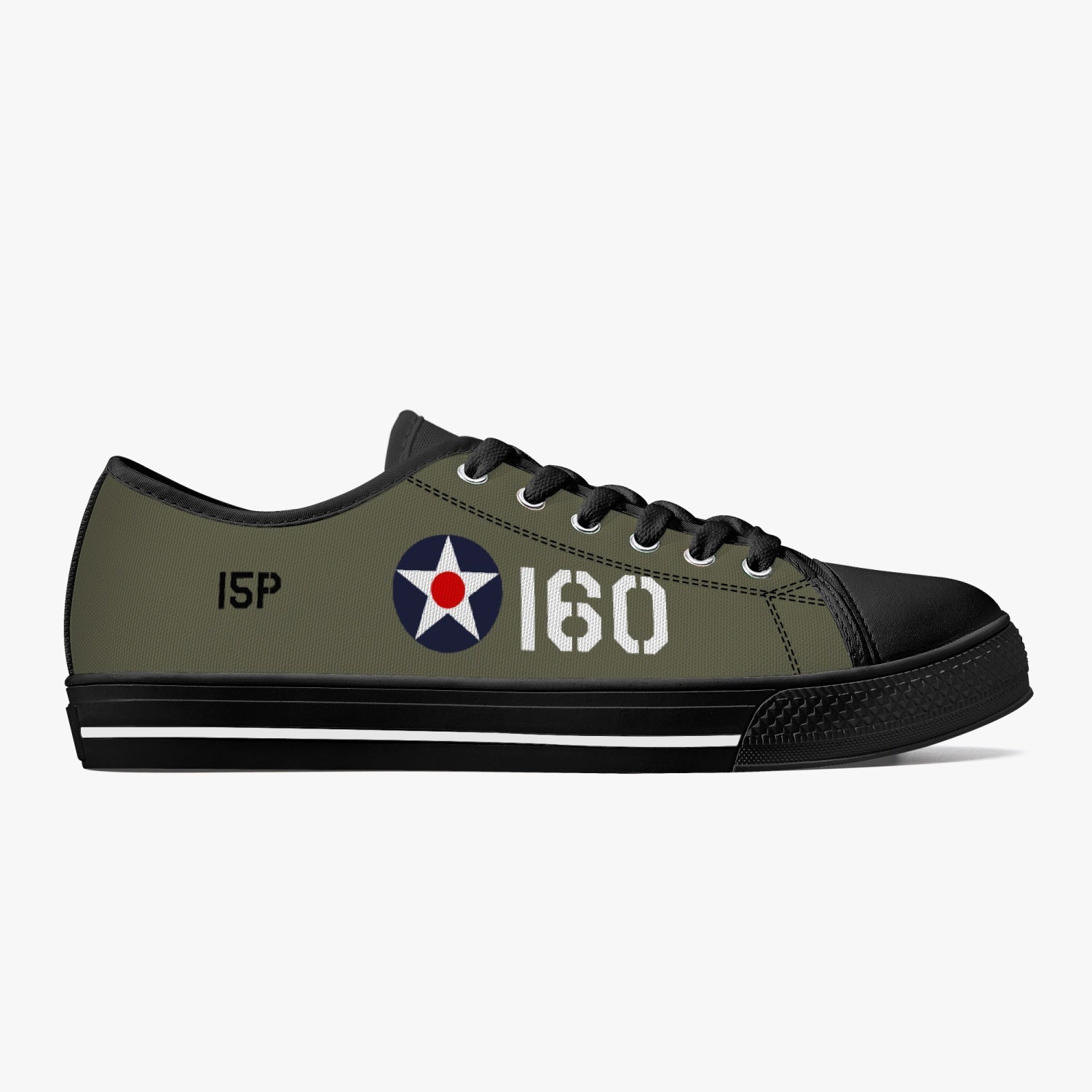 P-40 "#160" of 2LT George Welch Low Top Canvas Shoes - I Love a Hangar