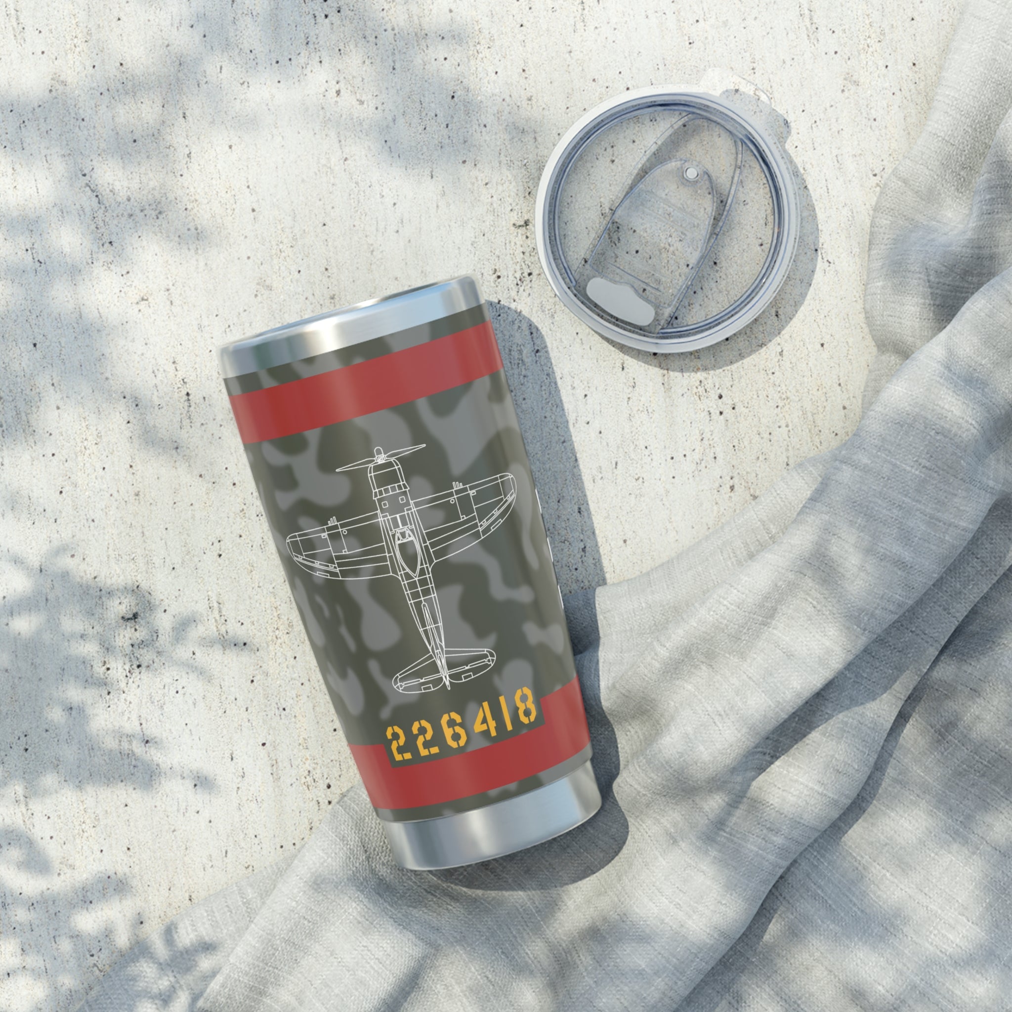 P-47 of Gabby Gabreski Inspired 20oz (590ml) Stainless Steel Tumbler - I Love a Hangar