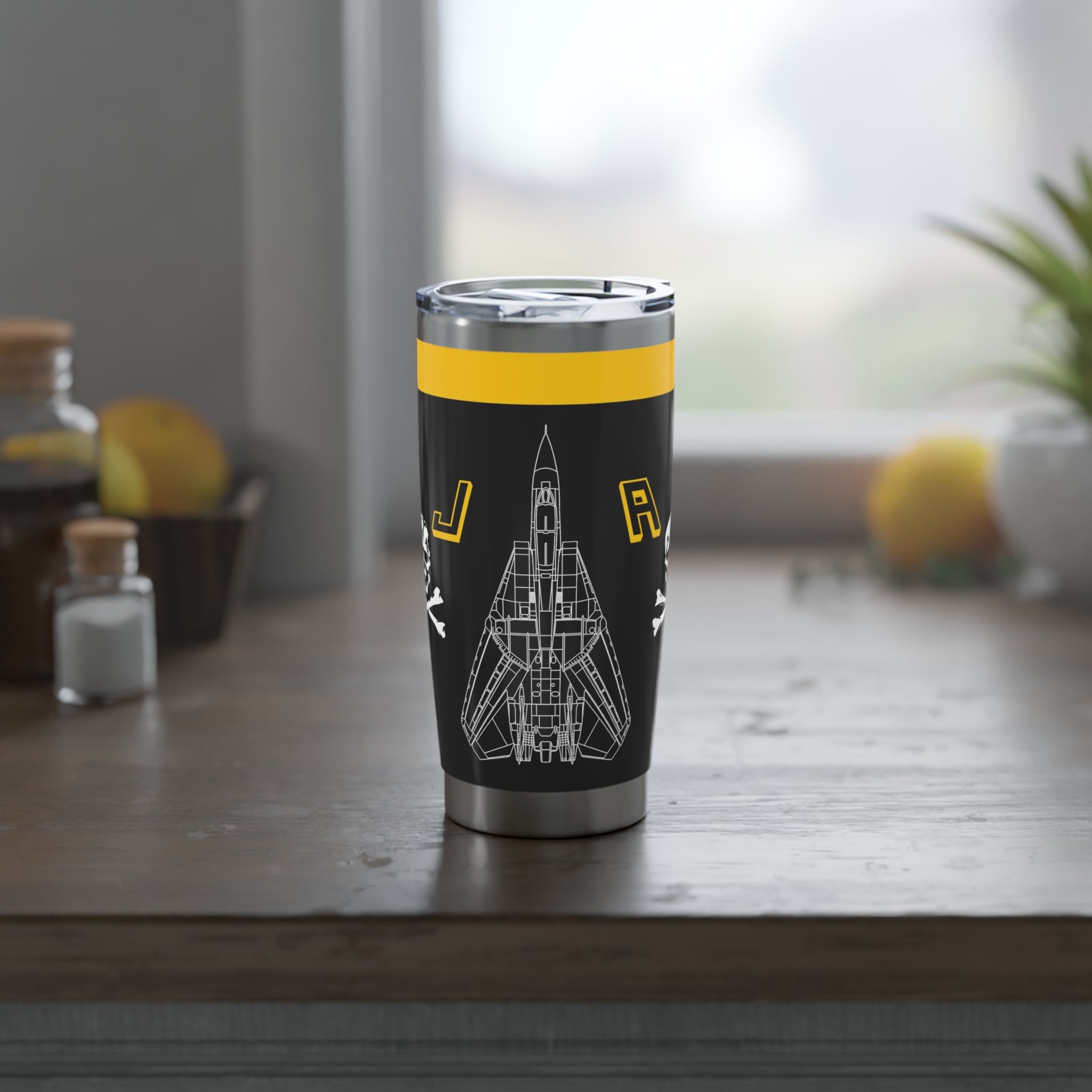 VF-84 "Jolly Rogers" Inspired 20oz (590ml) Stainless Steel Tumbler - I Love a Hangar