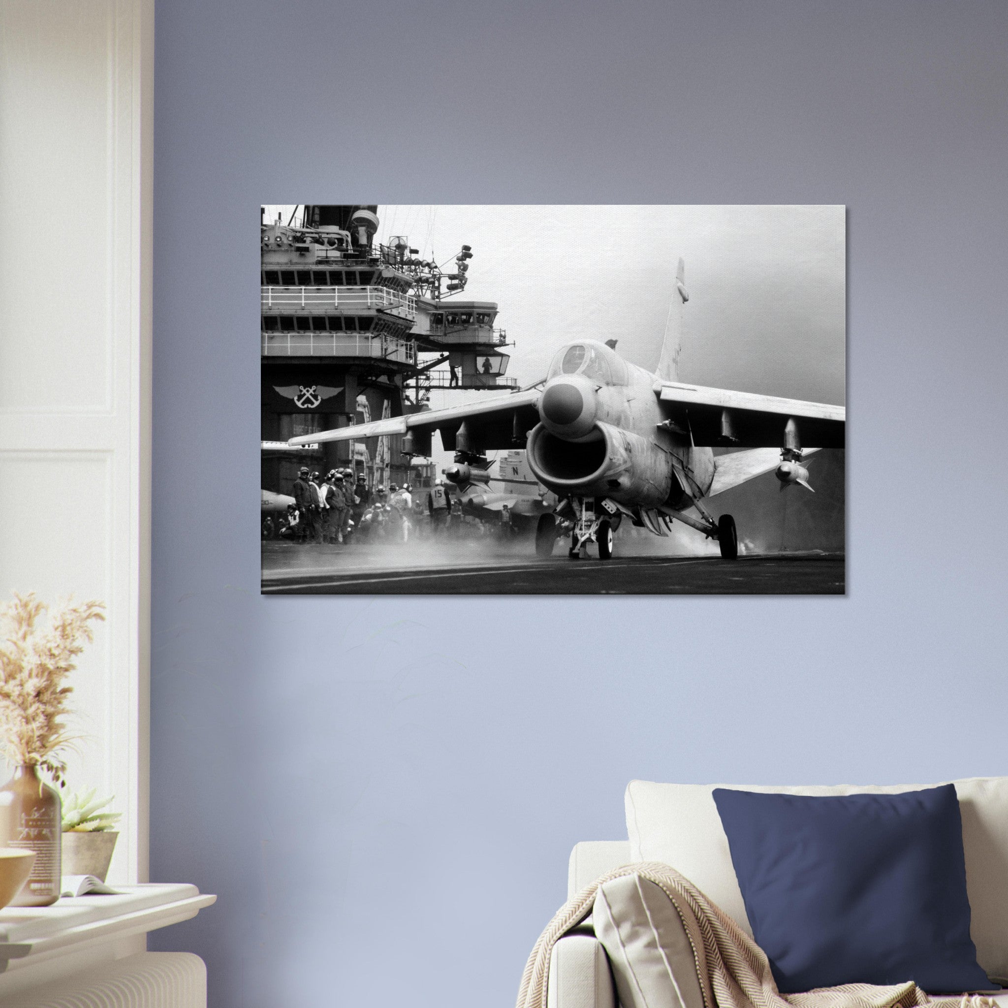 A-7 "Corsair II" Ready To Launch on Canvas - I Love a Hangar