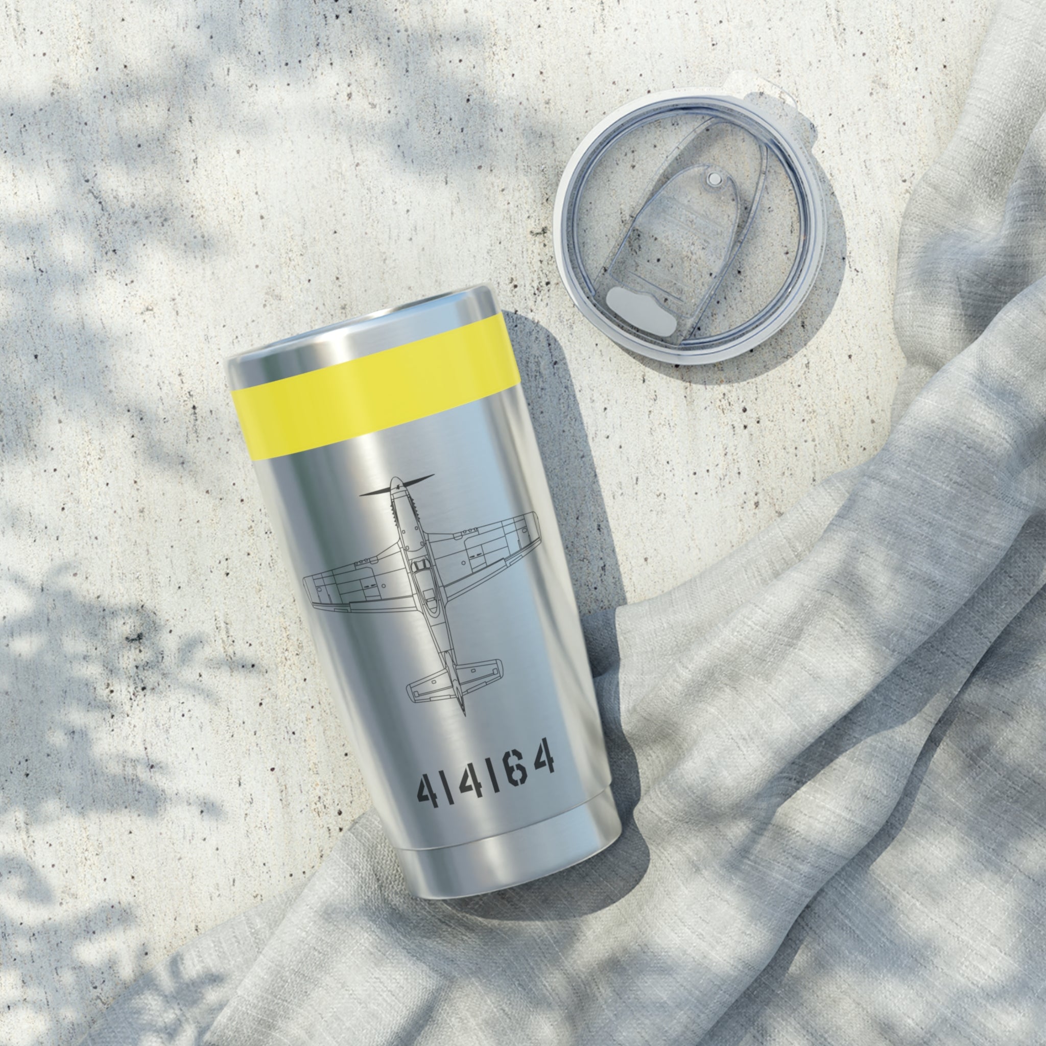 P-51 "Detroit Miss" 20oz (590ml) Stainless Steel Tumbler - I Love a Hangar