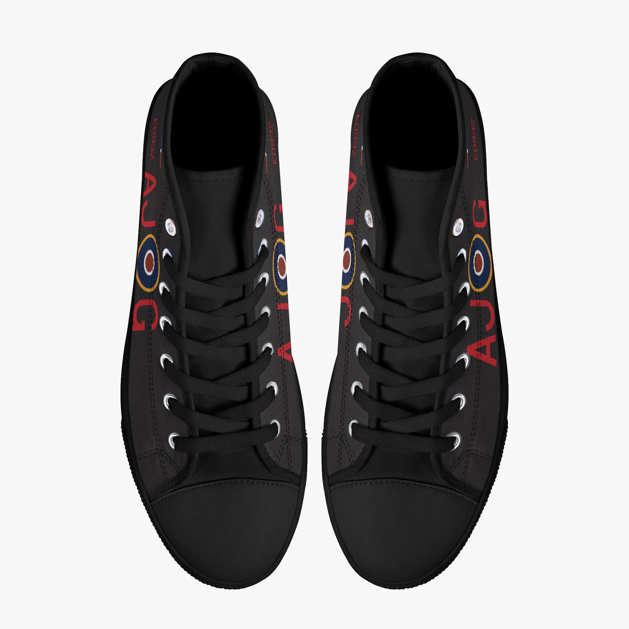 Lancaster "AJ-G" High Top Canvas Shoes (Black) - I Love a Hangar