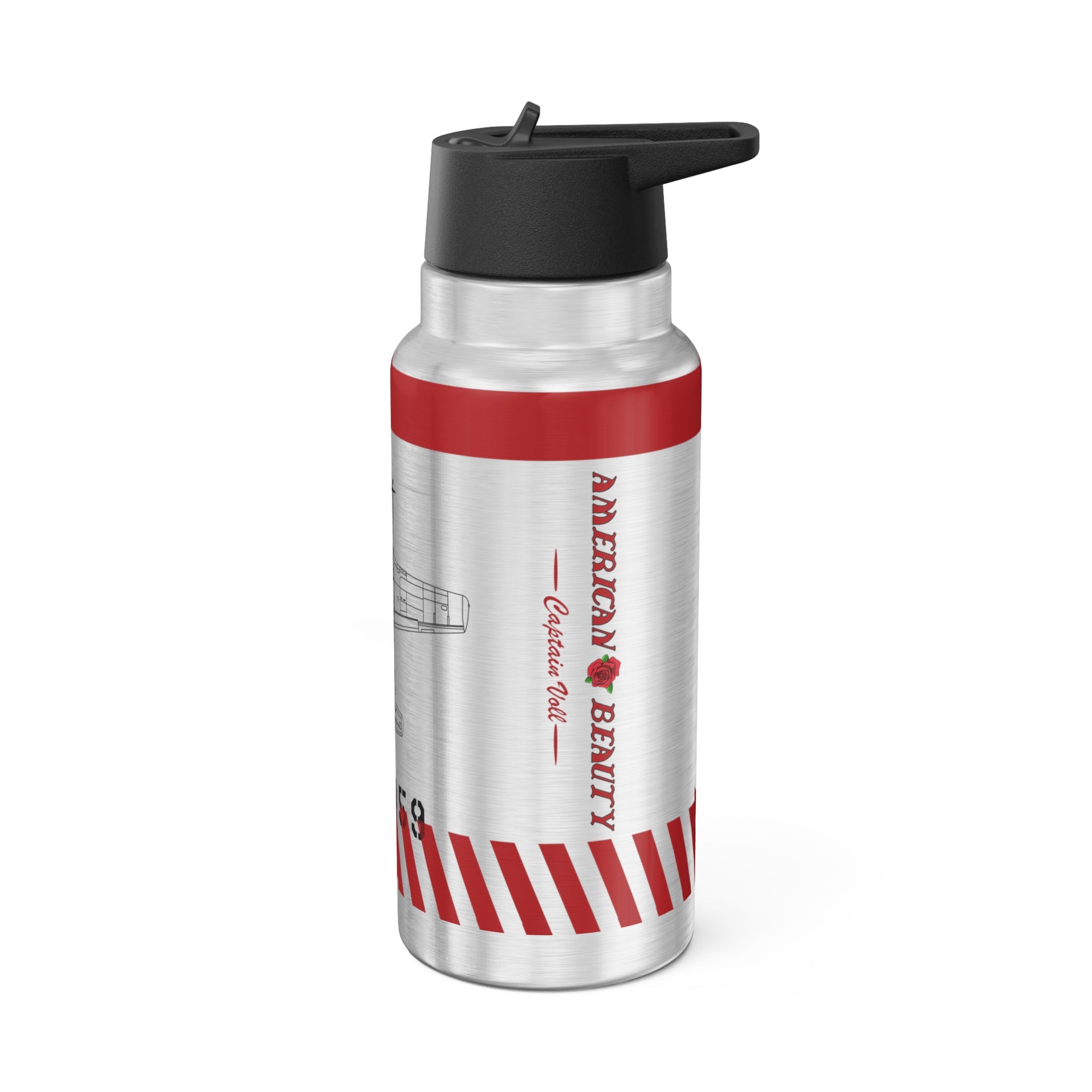 P-51 "American Beauty" Inspired Tumbler, 32oz (950ml) - I Love a Hangar