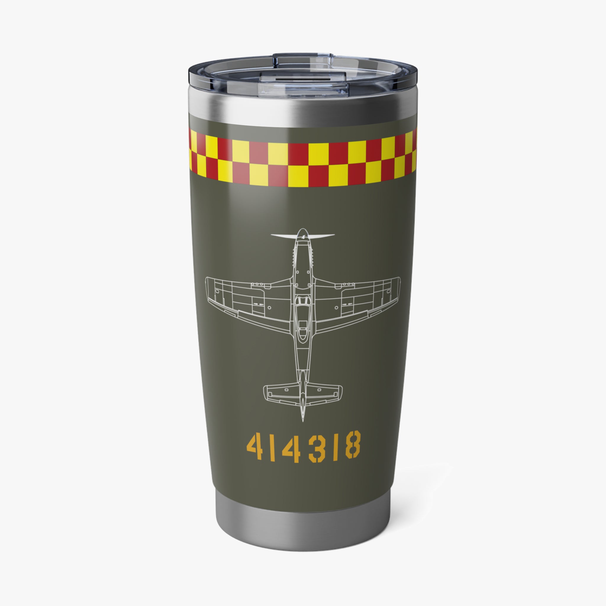 P-51 "Frenesi" Inspired 20oz (590ml) Stainless Steel Tumbler - I Love a Hangar