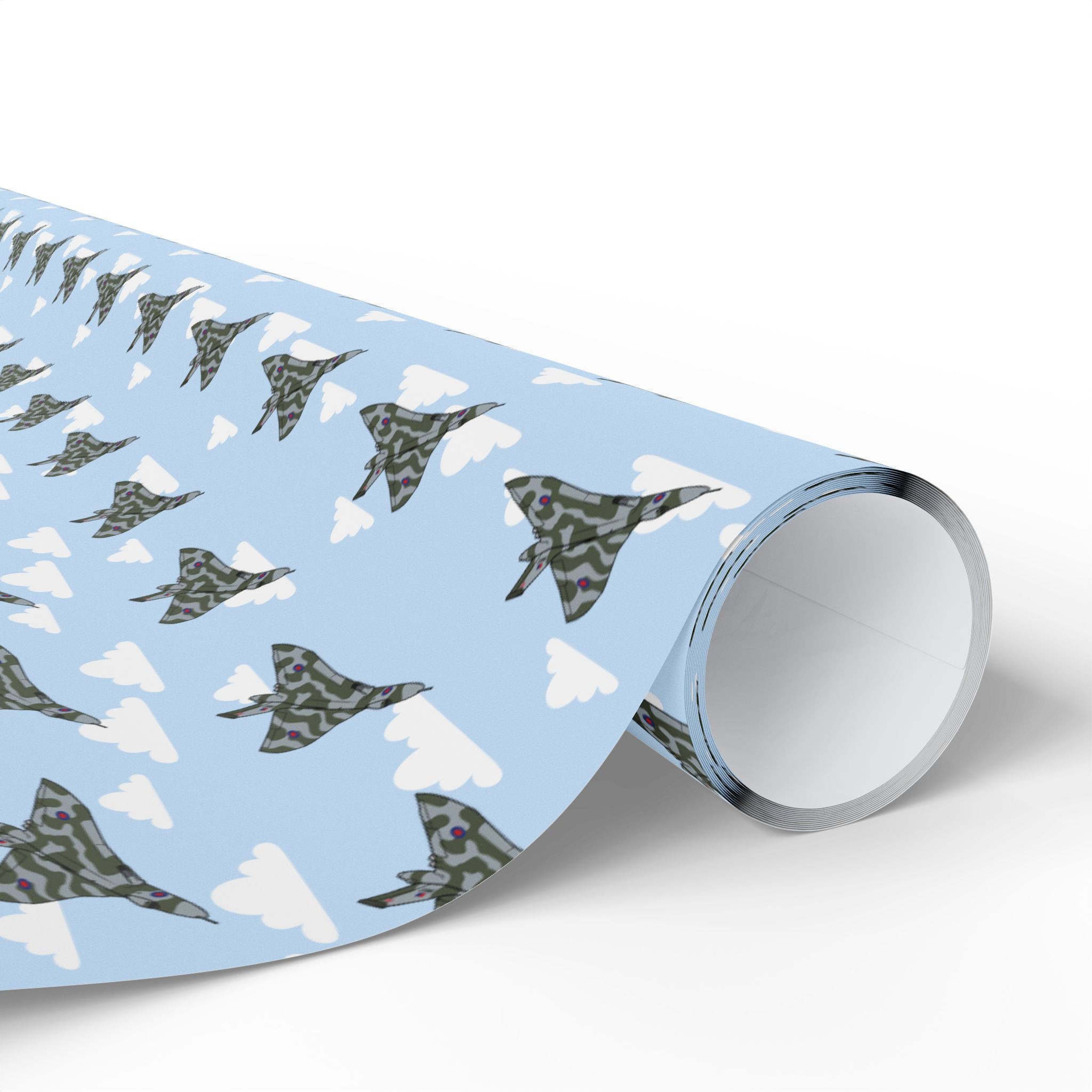 Avro Vulcan #607 Wrapping Paper - Sky Blue