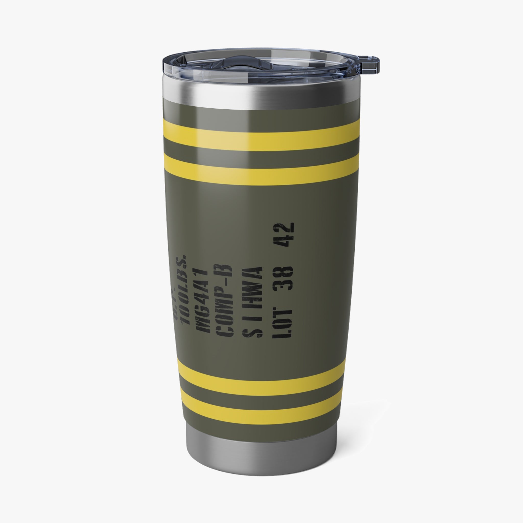 General Purpose WWII 100lbs Bomb Inspired 20oz (590ml) Stainless Steel Tumbler - I Love a Hangar