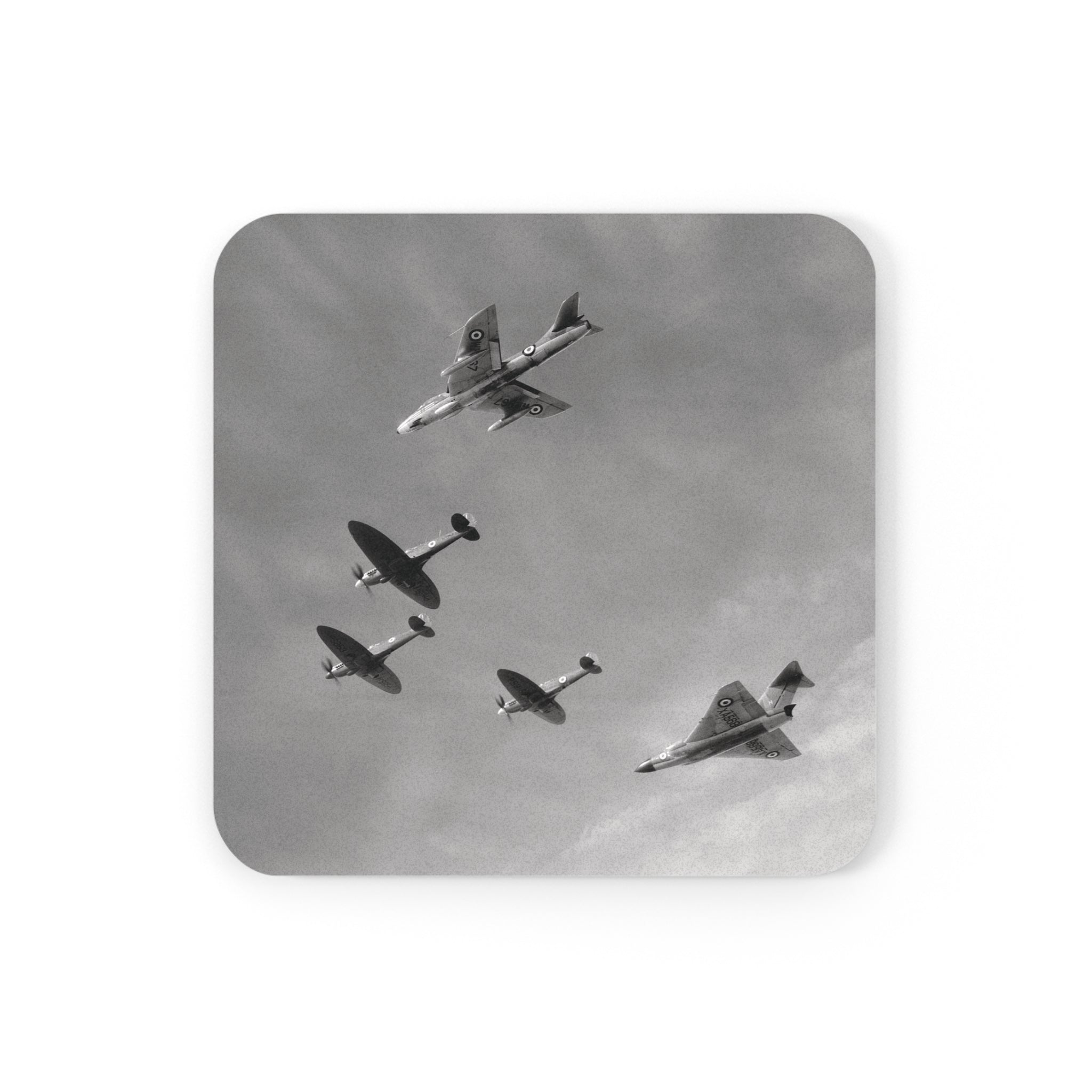 RAF Aircraft Formation Cork Back Coaster - I Love a Hangar