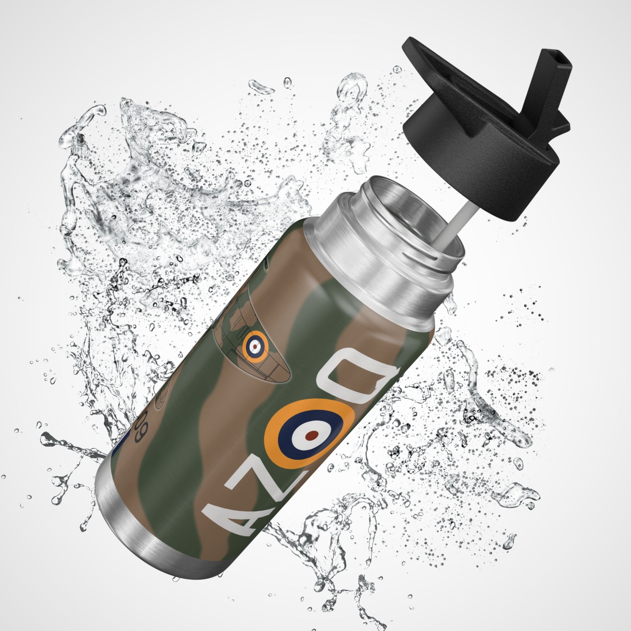 Spitfire "AZ-Q" of Pat Hughes Tumbler, 32oz (950ml) - I Love a Hangar