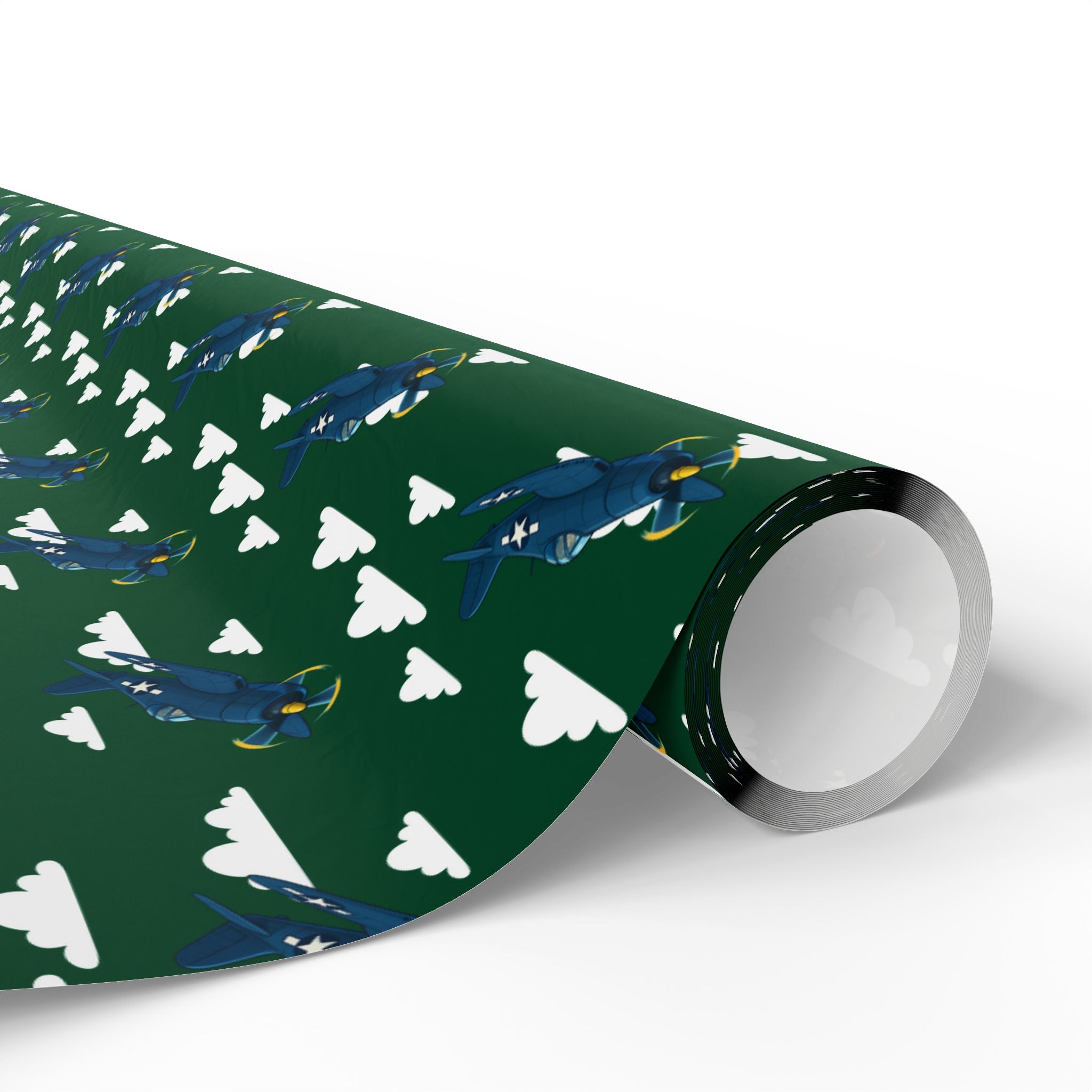 F4U Corsair Wrapping Paper - Green - I Love a Hangar