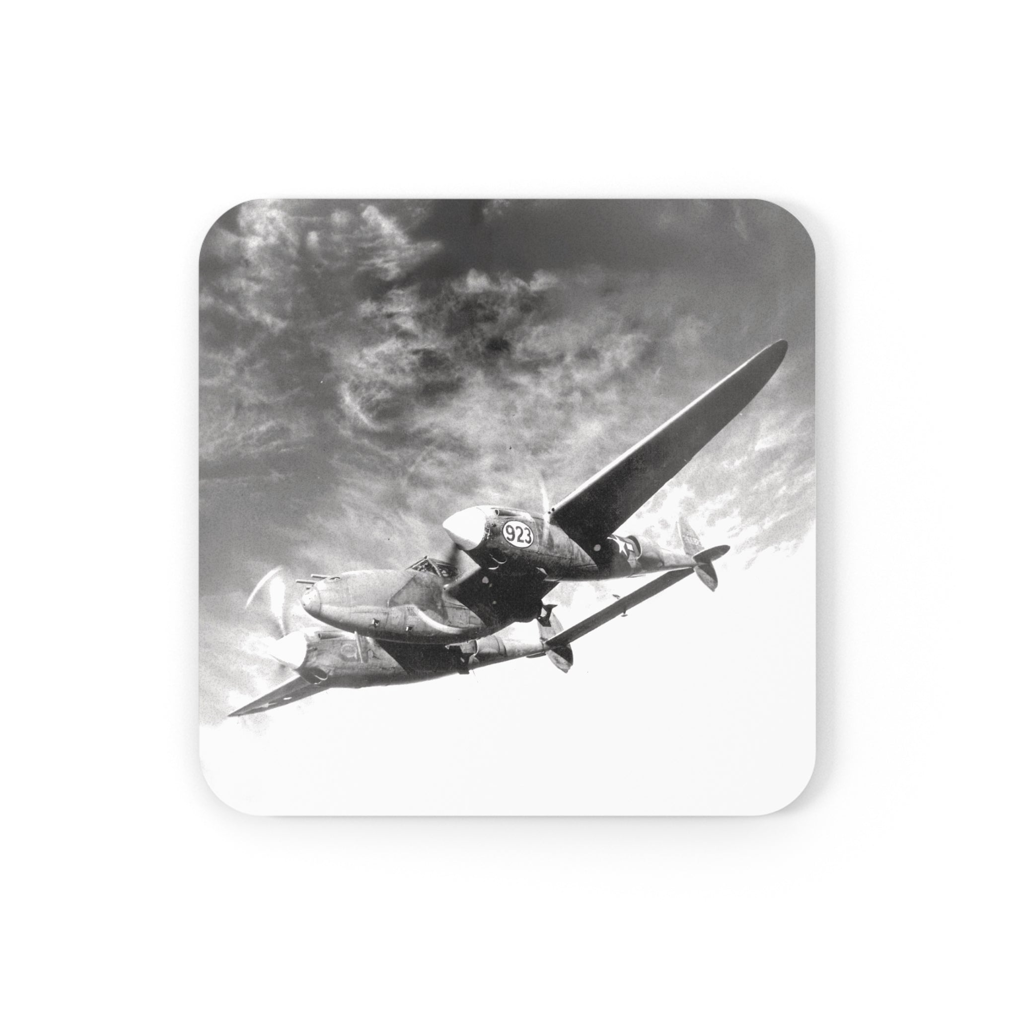 P-38 Lightning Cork Back Coaster - I Love a Hangar