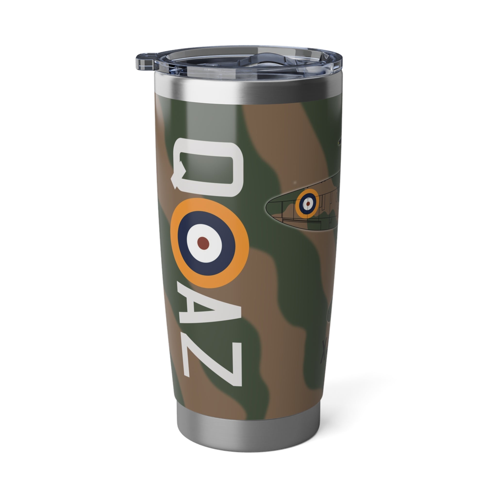 Spitfire "AZ-Q" of Pat Hughes  20oz (590ml) Stainless Steel Tumbler - I Love a Hangar