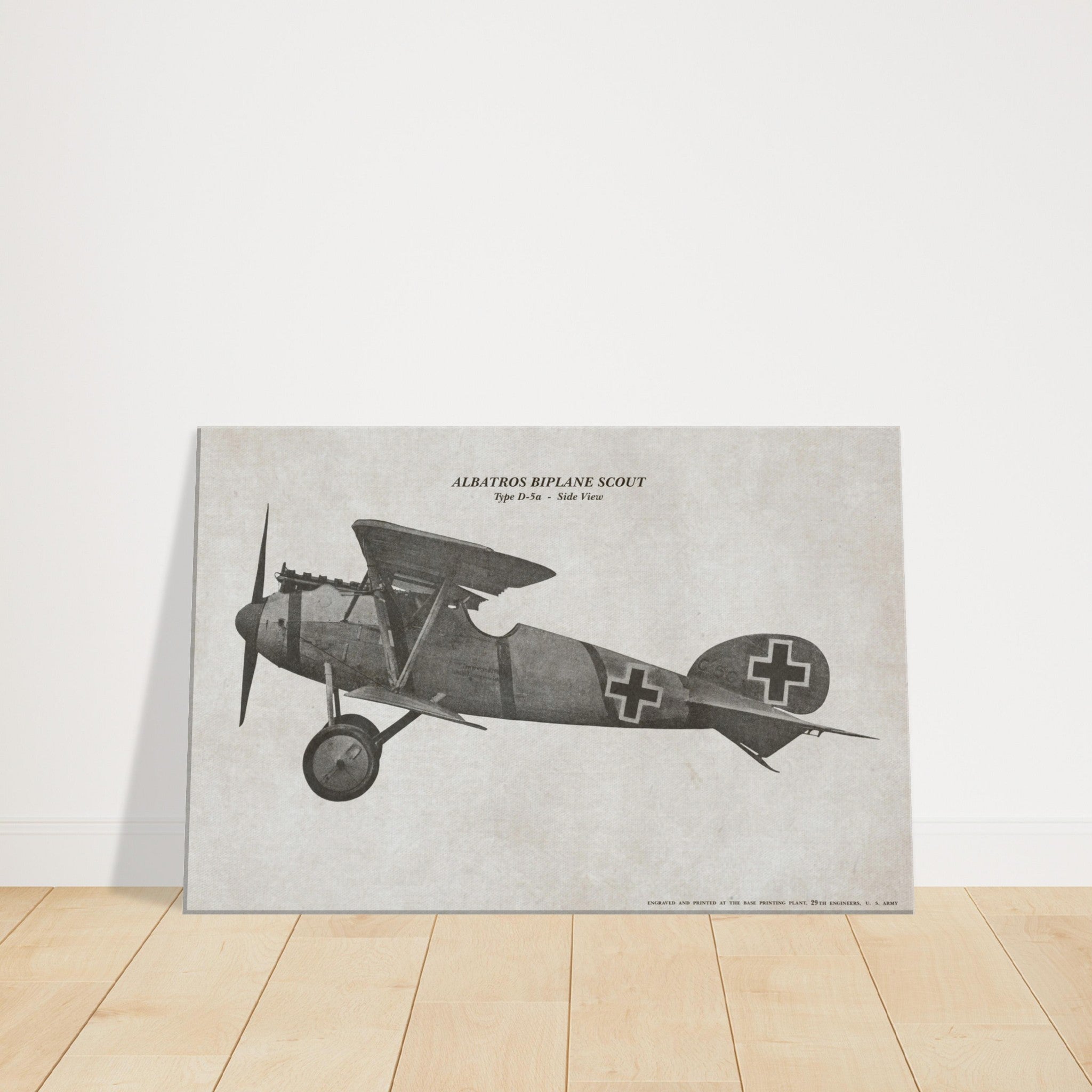 Albatros Scout D.Va Side View Canvas - I Love a Hangar