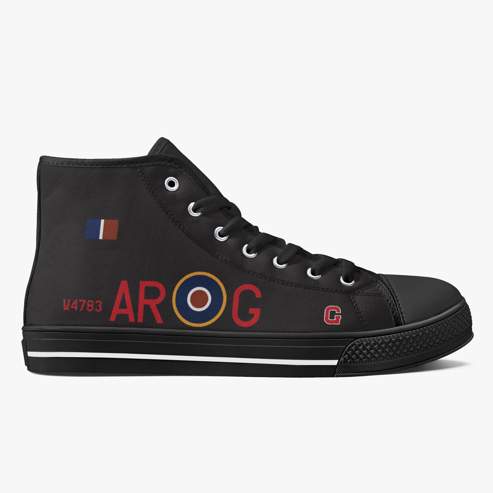Lancaster "G for George" High Top Canvas Shoes (Black) - I Love a Hangar