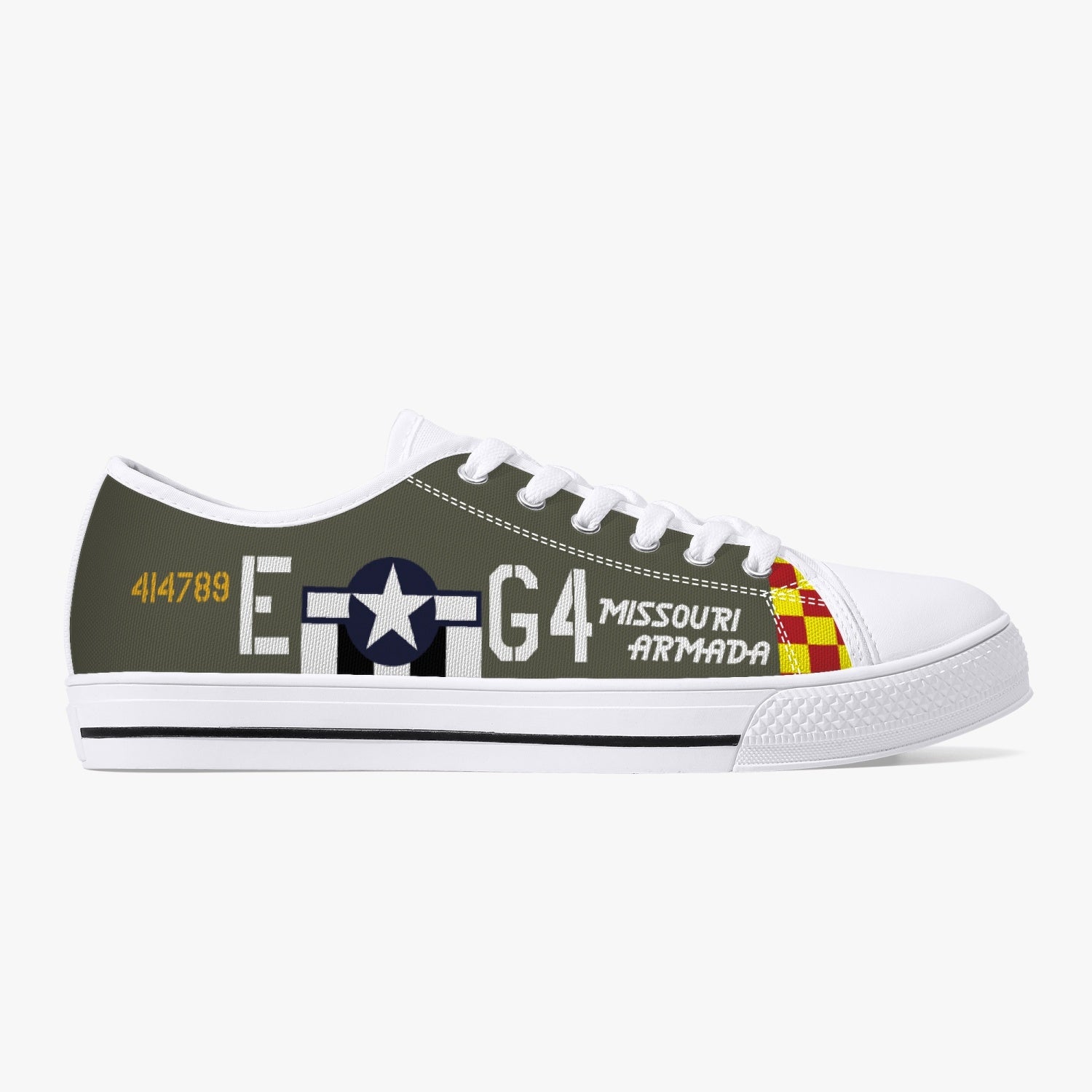 P-51 "Missouri Armada" Low Top Canvas Shoes - I Love a Hangar