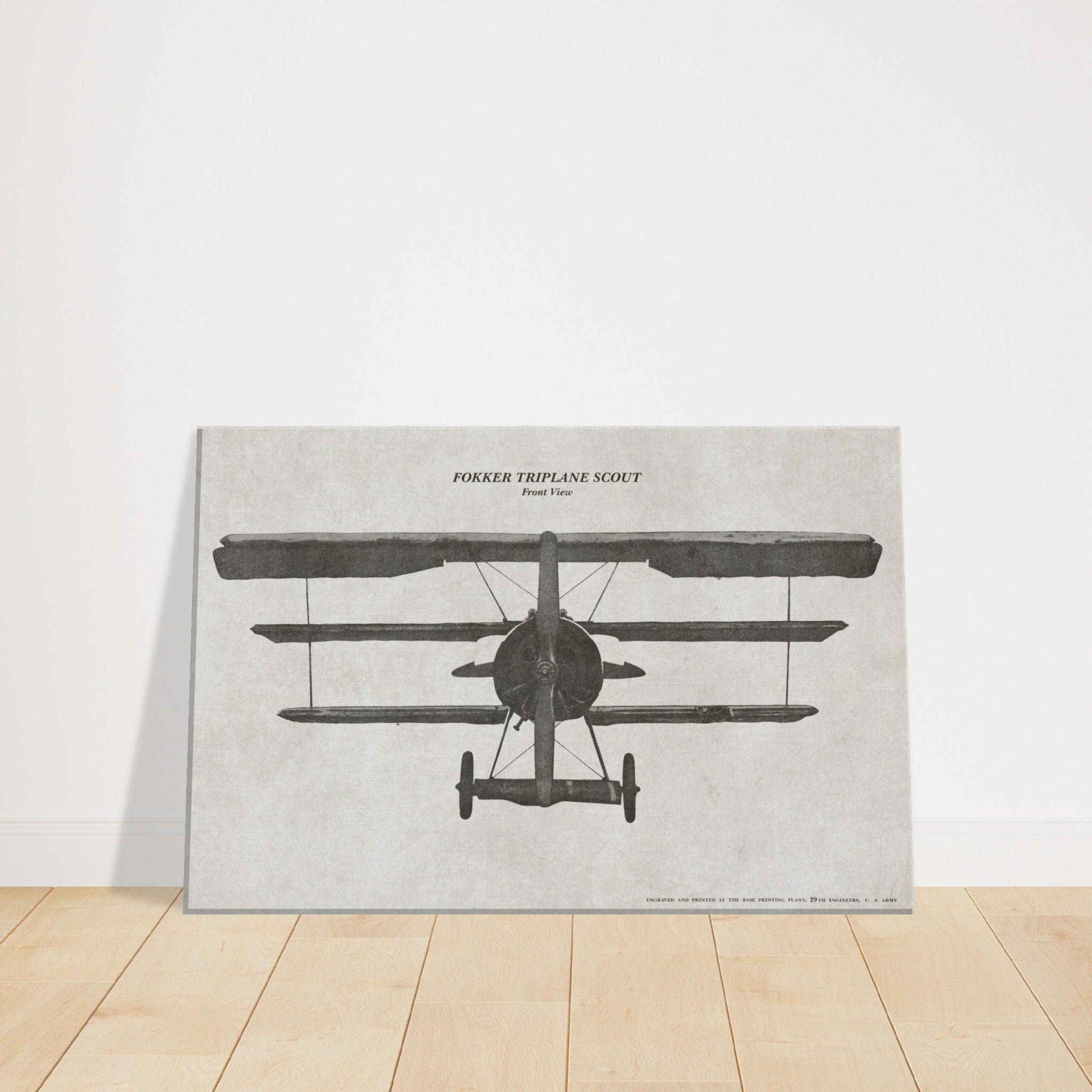 Fokker Triplane Scount Front View Canvas - I Love a Hangar