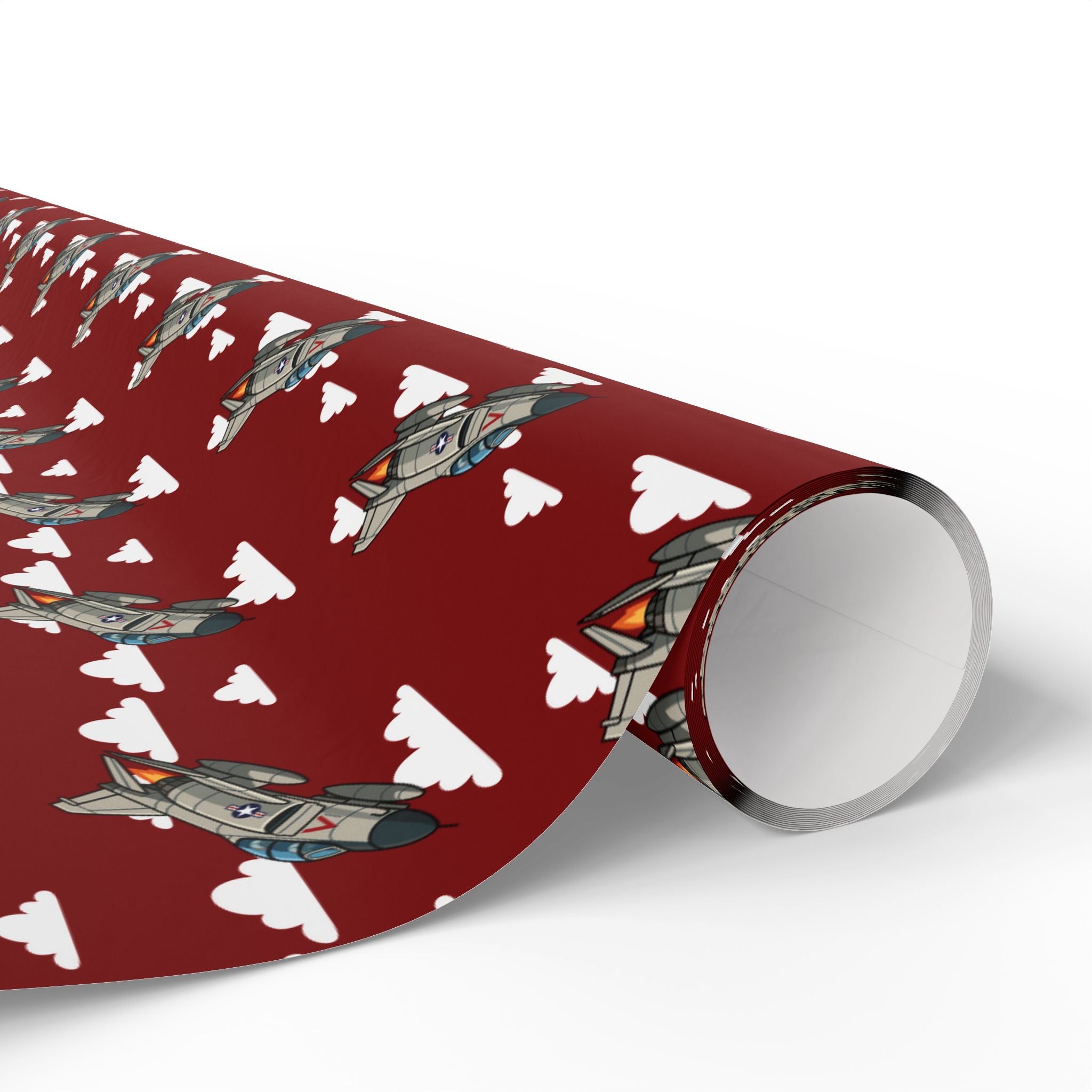 F-4 Phantom Wrapping Paper - Maroon - I Love a Hangar