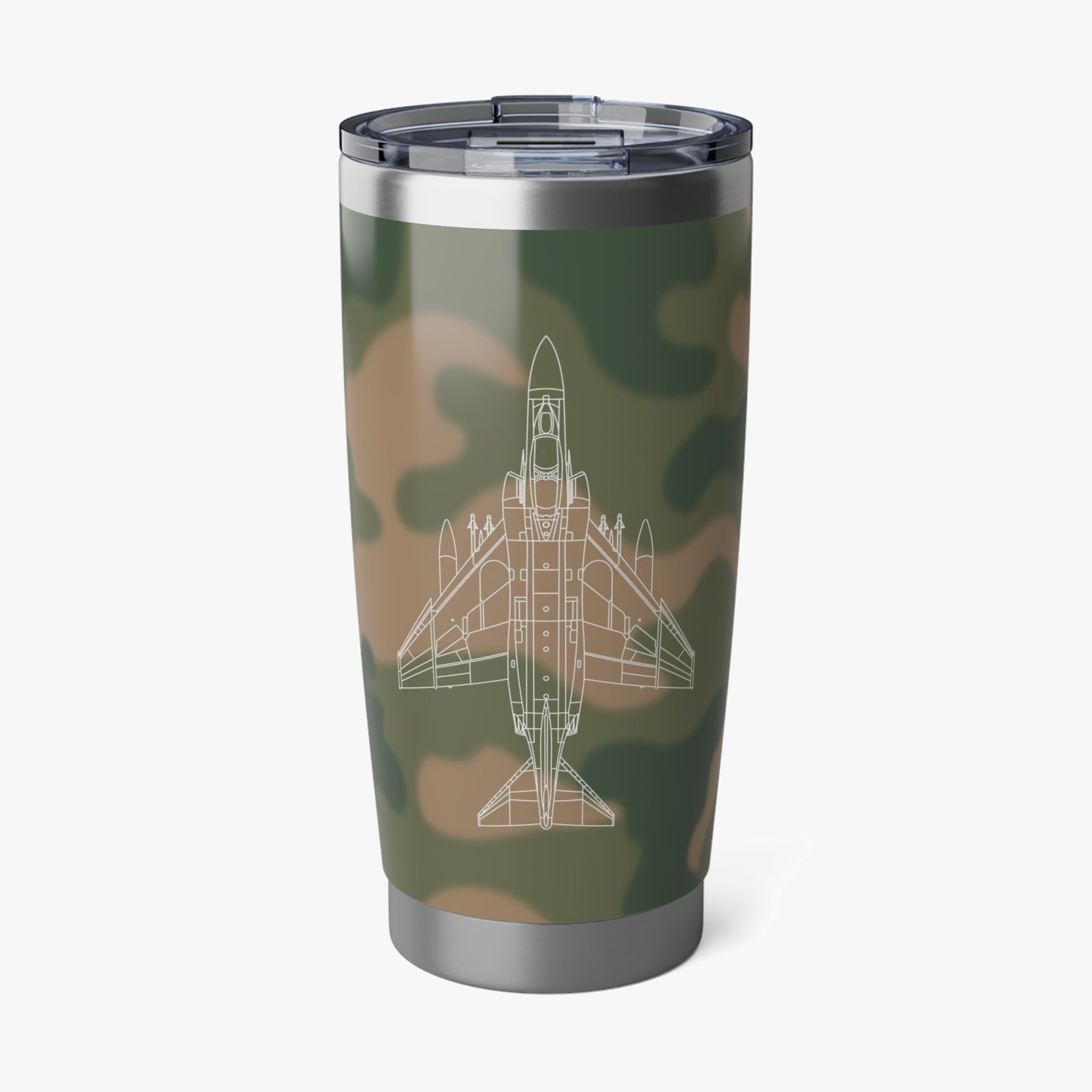 F-4 Phantom II "SCAT XXVII" Inspired 20oz (590ml) Stainless Steel Tumbler - I Love a Hangar