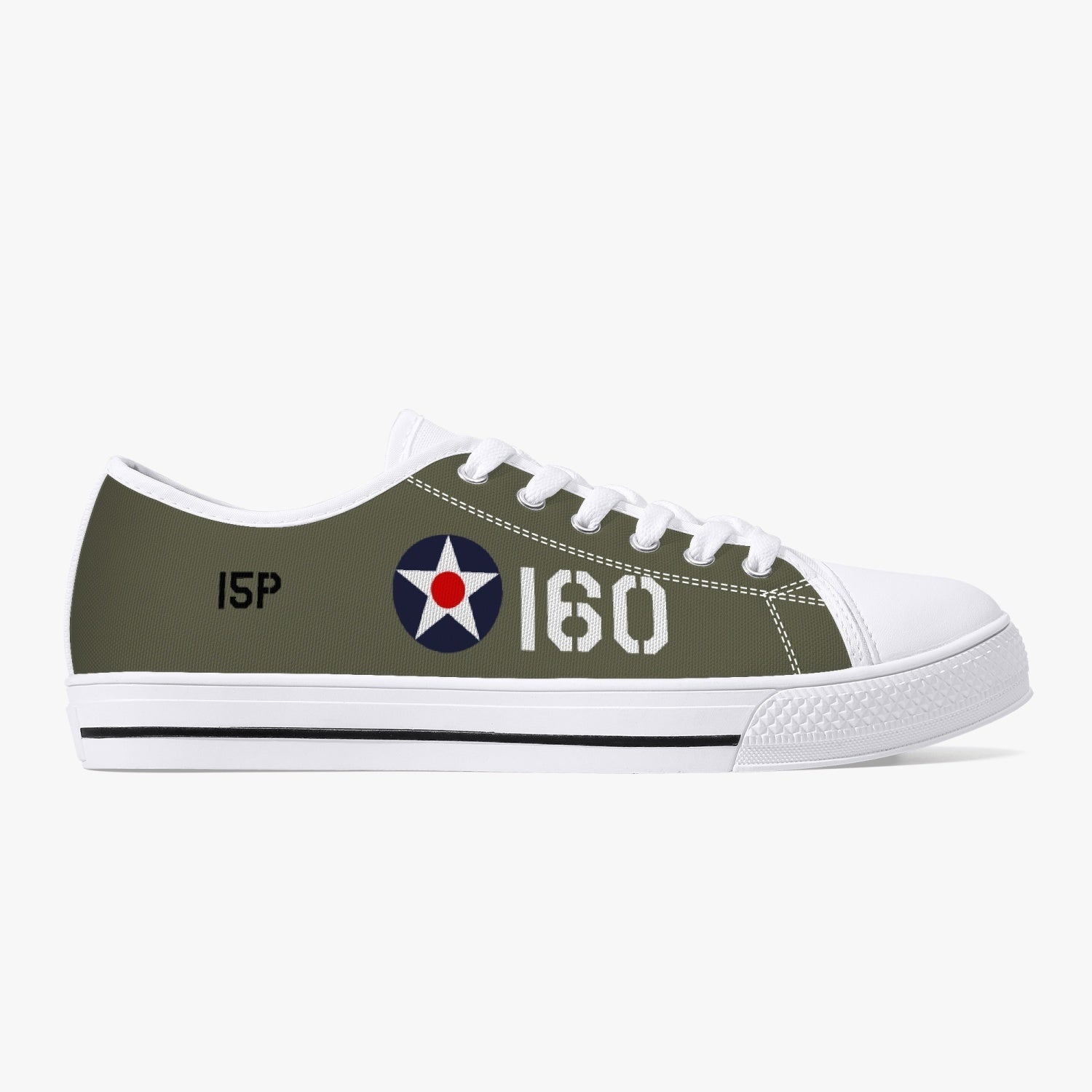 P-40 "#160" of 2LT George Welch Low Top Canvas Shoes - I Love a Hangar
