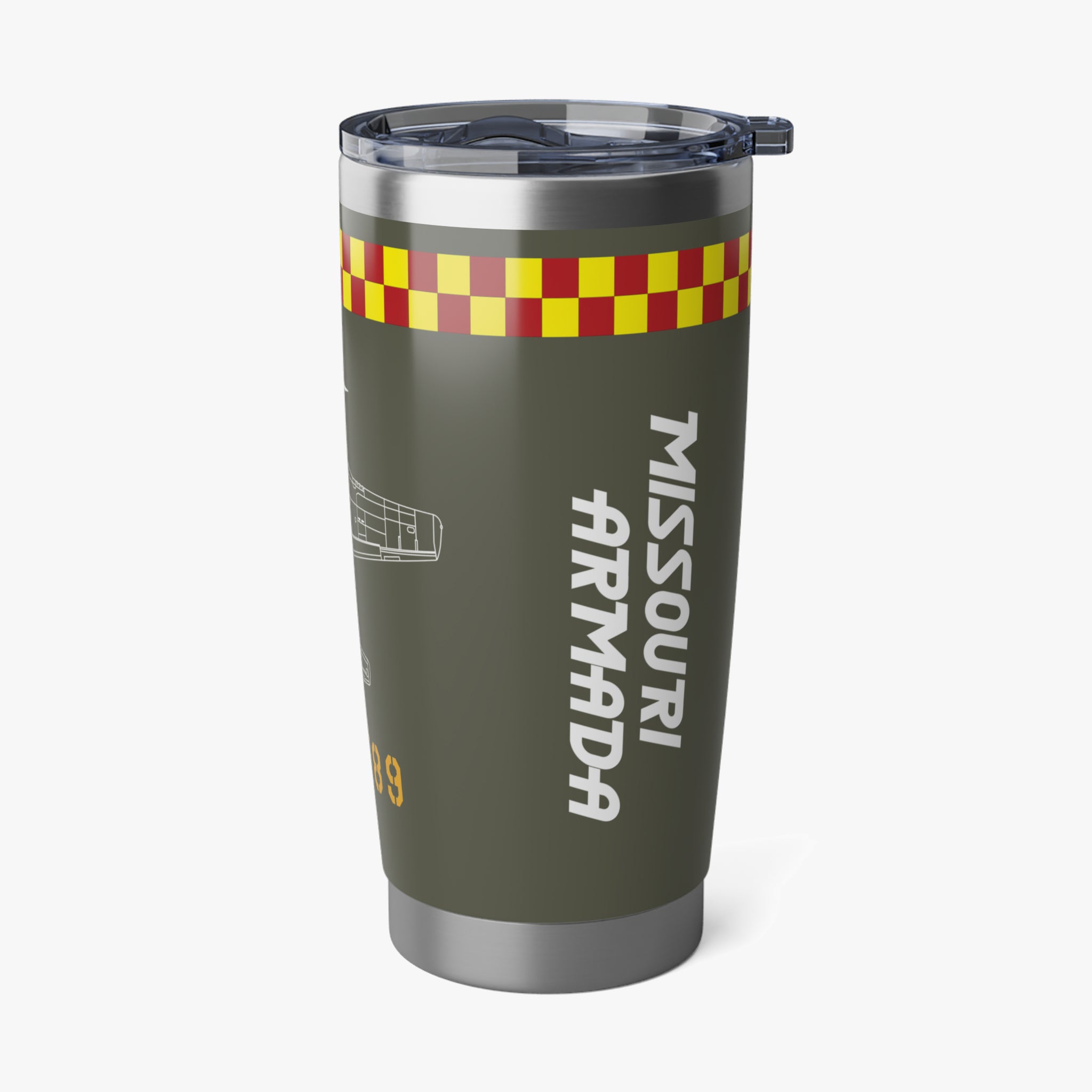 P-51 "Missouri Armada" 20oz (590ml) Stainless Steel Tumbler - I Love a Hangar