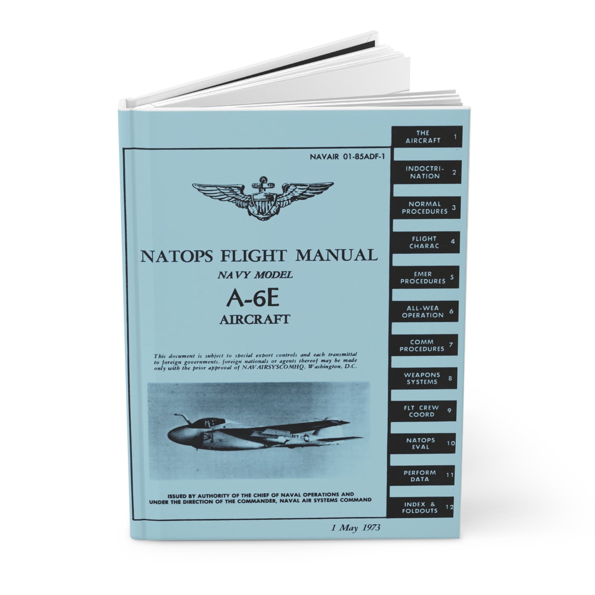 A-6 Intruder NATOPS Inspired Hardcover Journal - I Love a Hangar