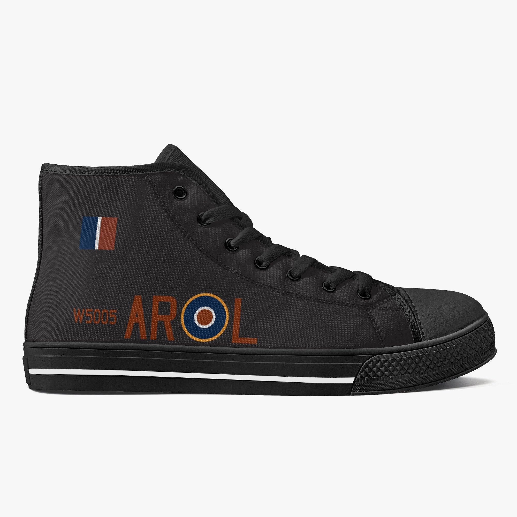 Lancaster "L for Leader" High Top Canvas Shoes (Black) - I Love a Hangar