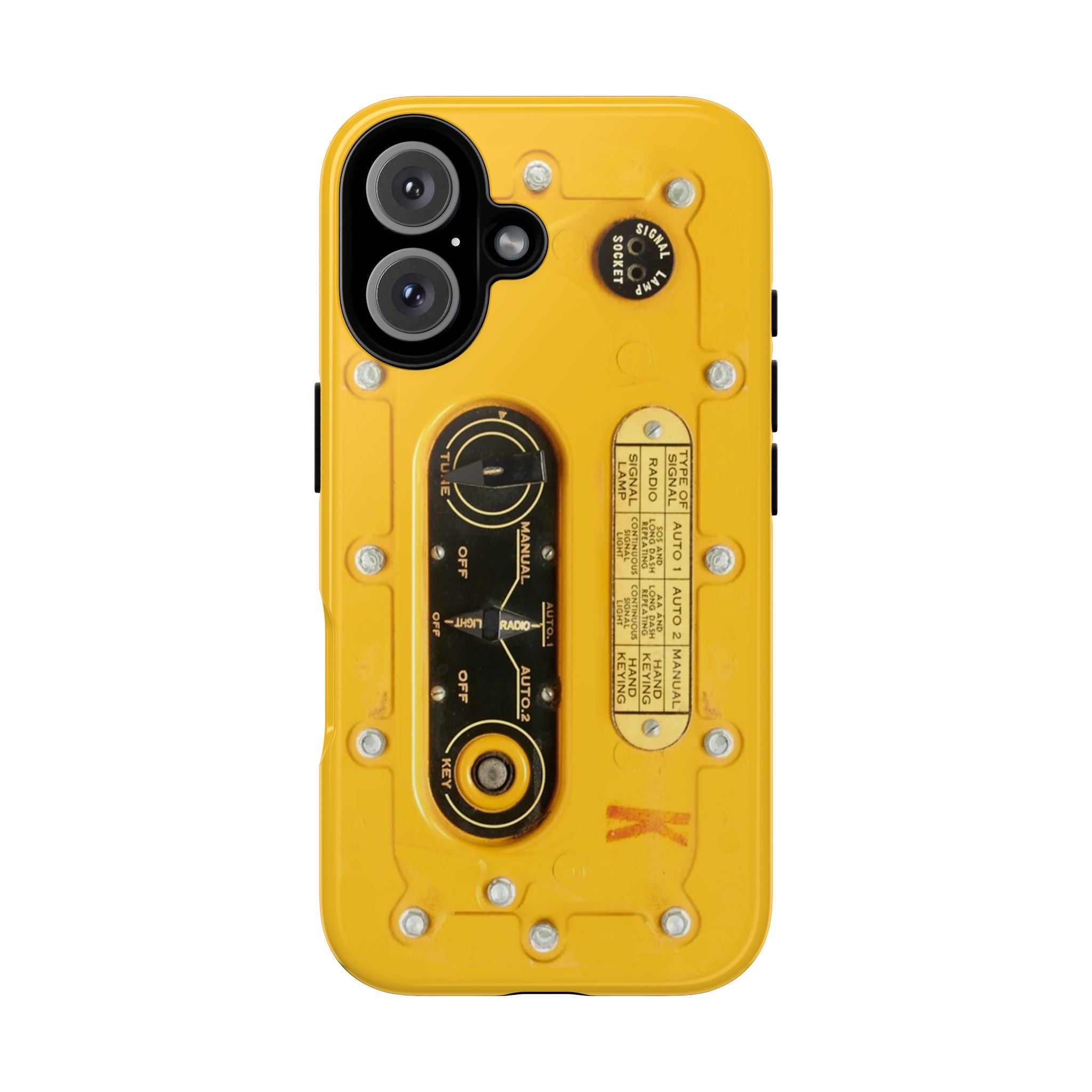 SCR-578 "Gibson Girl" Survival Radio Style Tough Phone Cases for iPhone