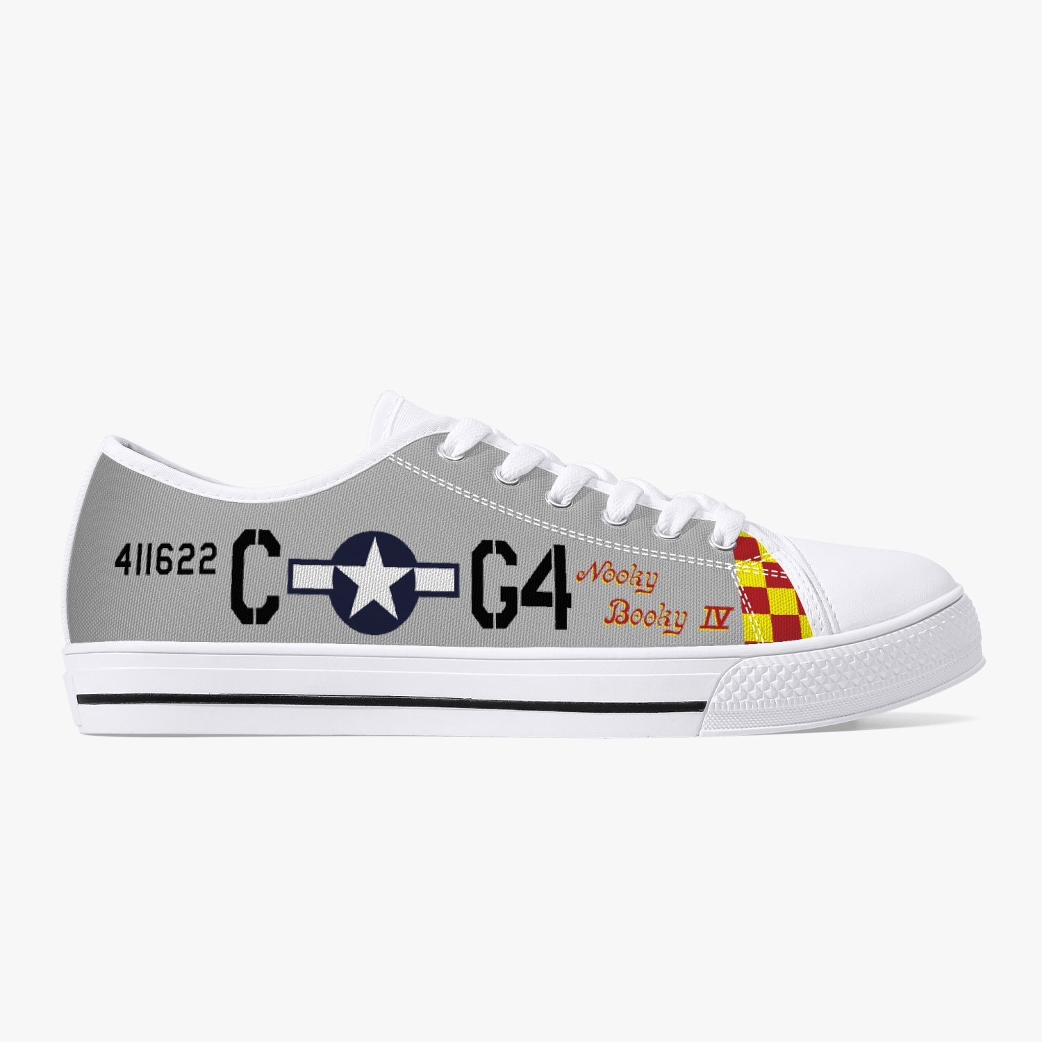 P-51 "Nooky Booky IV" Low Top Canvas Shoes - I Love a Hangar