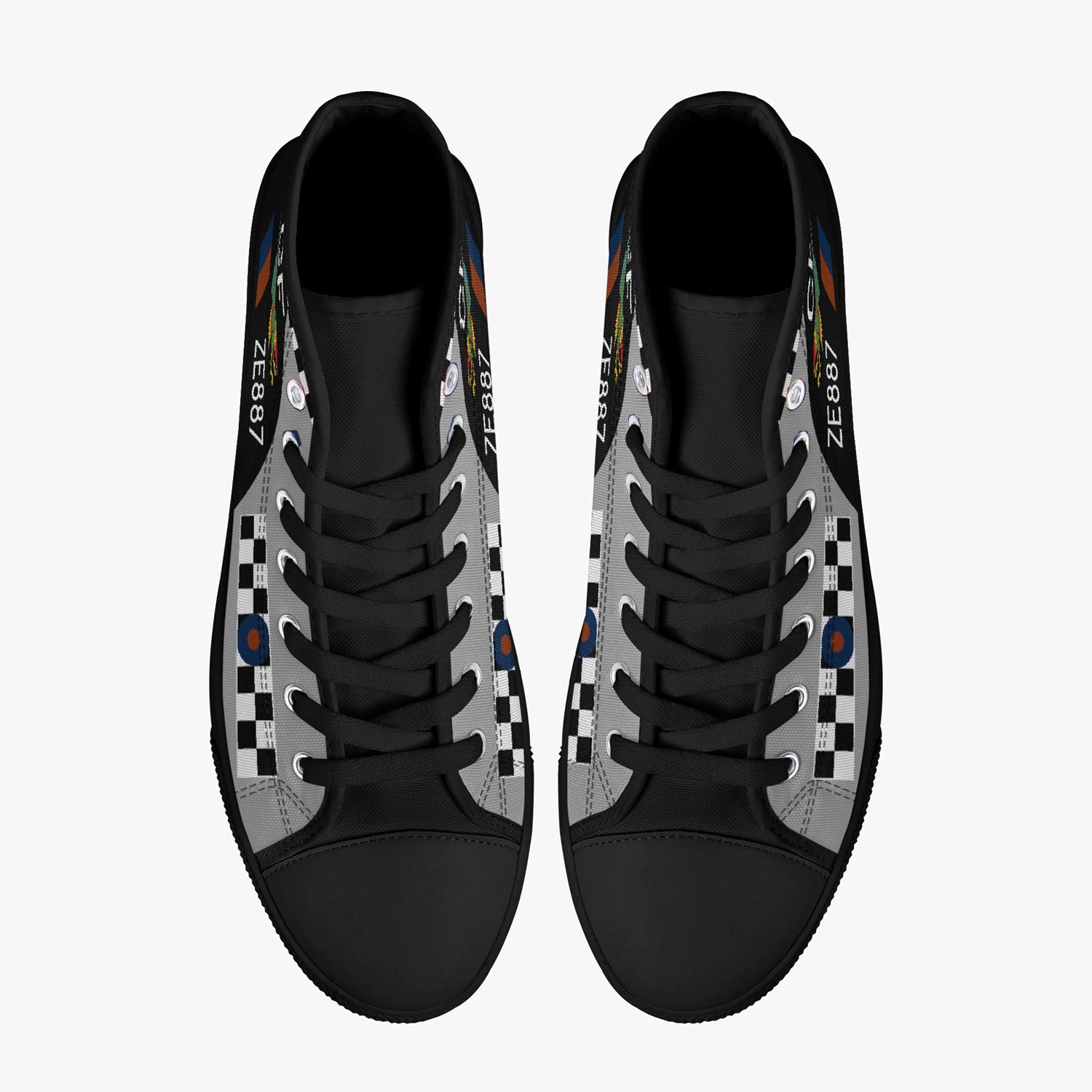 No. 43 Squadron "The Fighting Cocks" High Top Canvas Shoes - I Love a Hangar