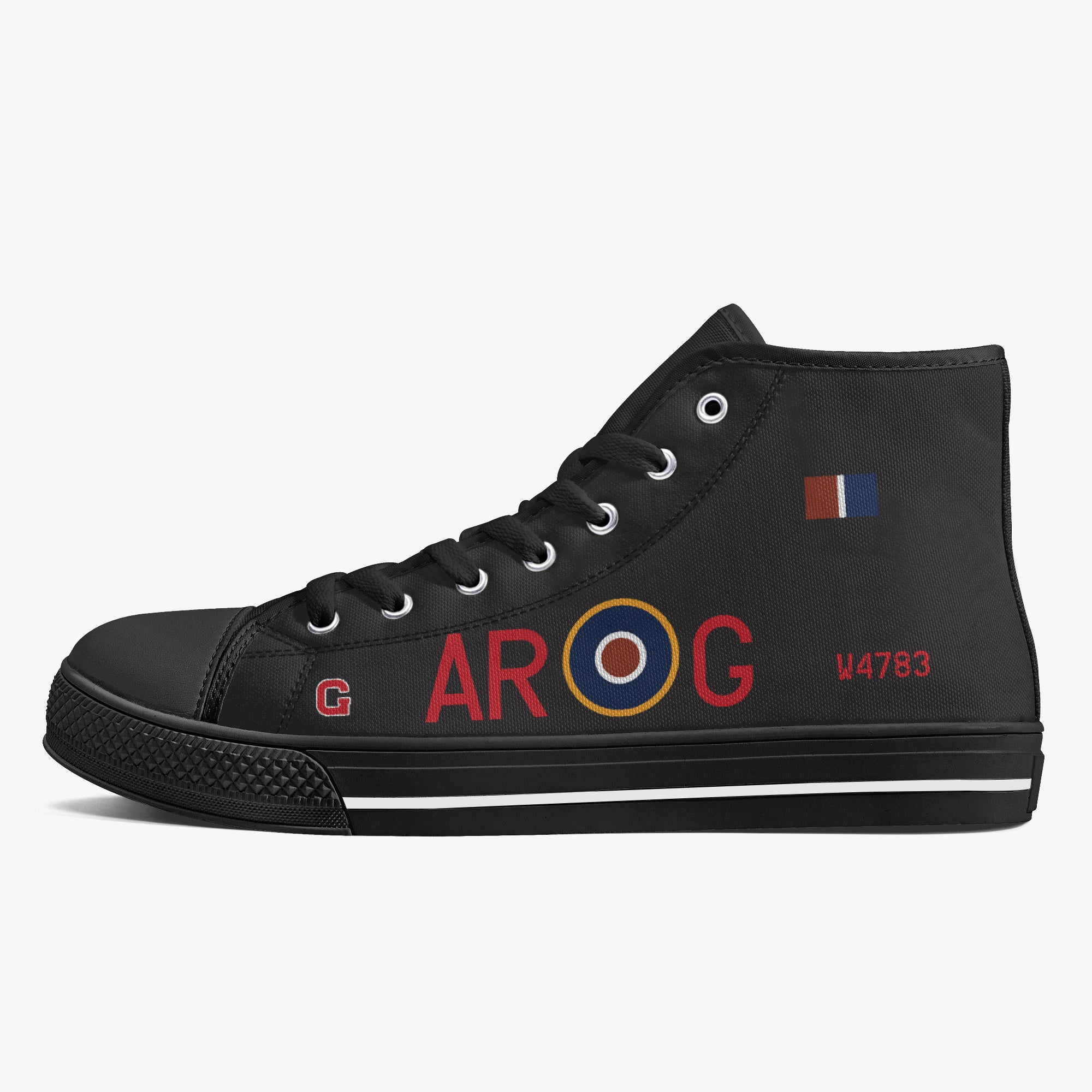 Lancaster "G for George" High Top Canvas Shoes (Black) - I Love a Hangar