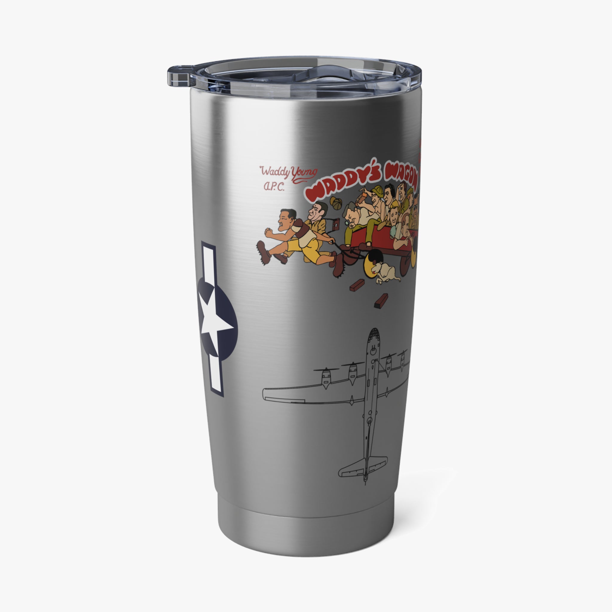 B-29 "Waddy's Wagon" Inspired 20oz (590ml) Stainless Steel Tumbler - I Love a Hangar