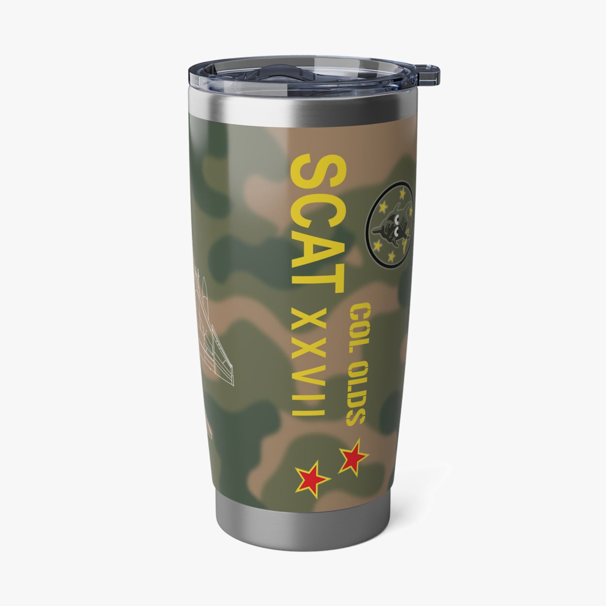 F-4 Phantom II "SCAT XXVII" Inspired 20oz (590ml) Stainless Steel Tumbler - I Love a Hangar