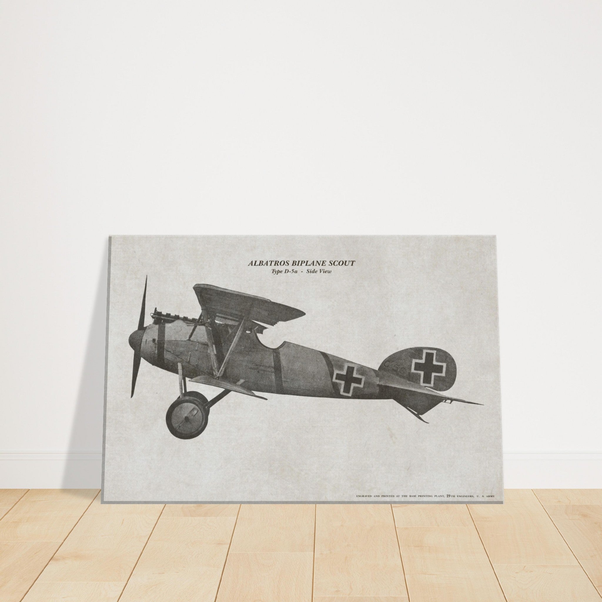 Albatros Scout D.Va Side View Canvas - I Love a Hangar