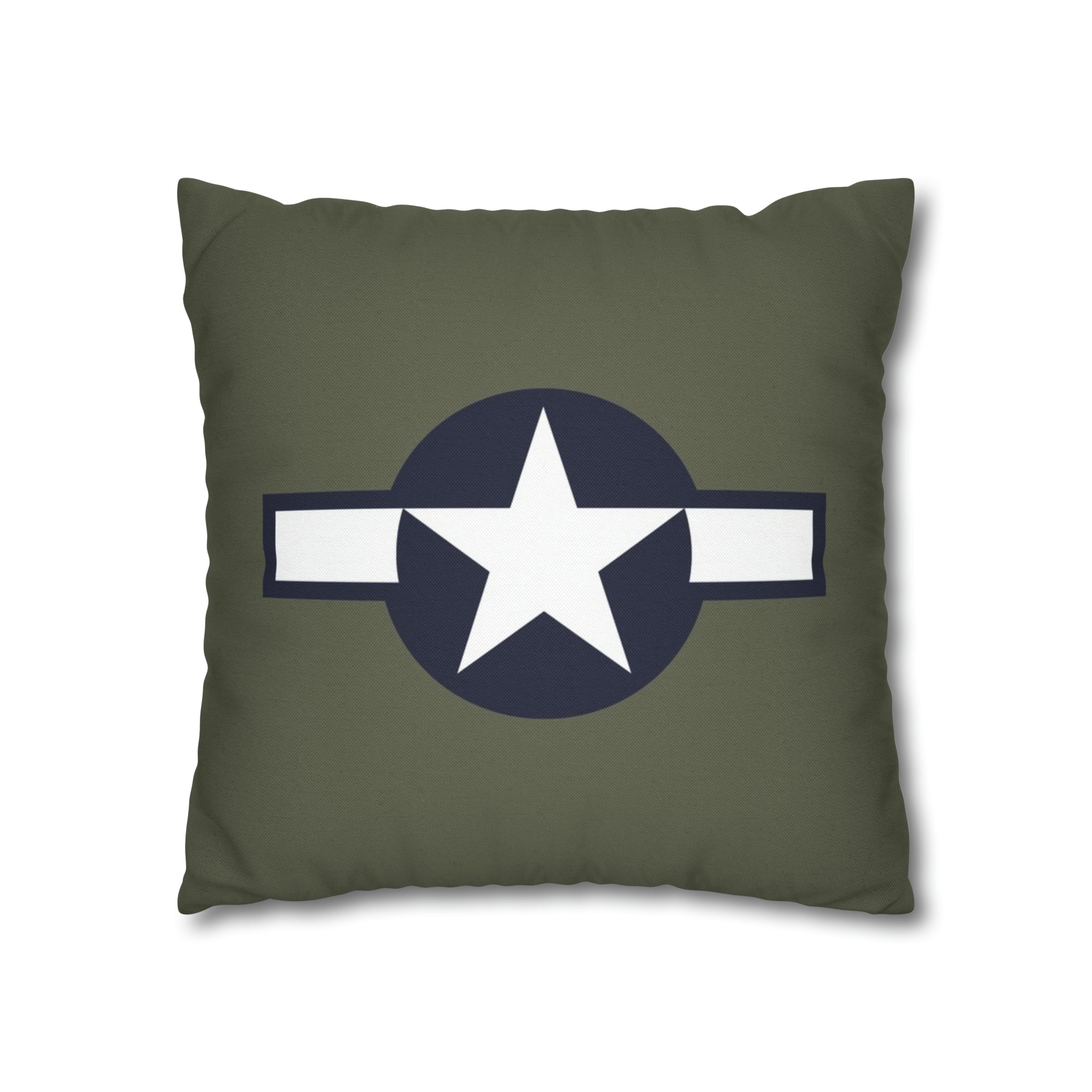 WWII USAAF "Star & Bar" Roundel Square Pillowcase - I Love a Hangar