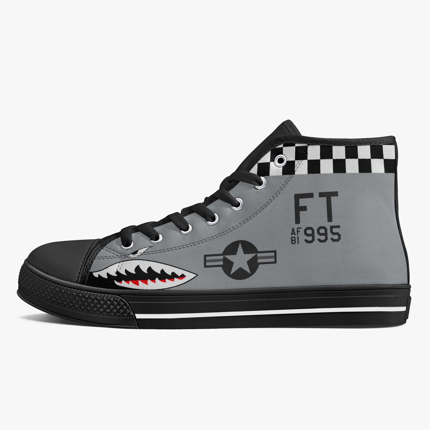 A-10 "Tigers Sharks" High Top Canvas Shoes - I Love a Hangar