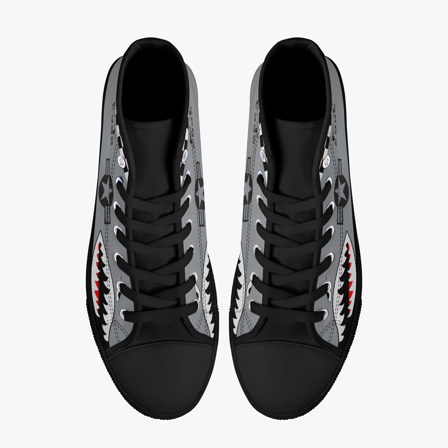 A-10 "Tigers Sharks" High Top Canvas Shoes - I Love a Hangar