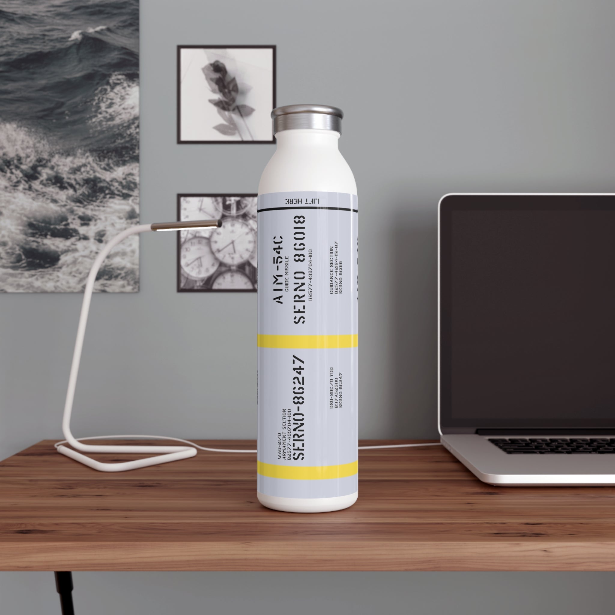AIM-54 Missile Style Slim Water Bottle - I Love a Hangar