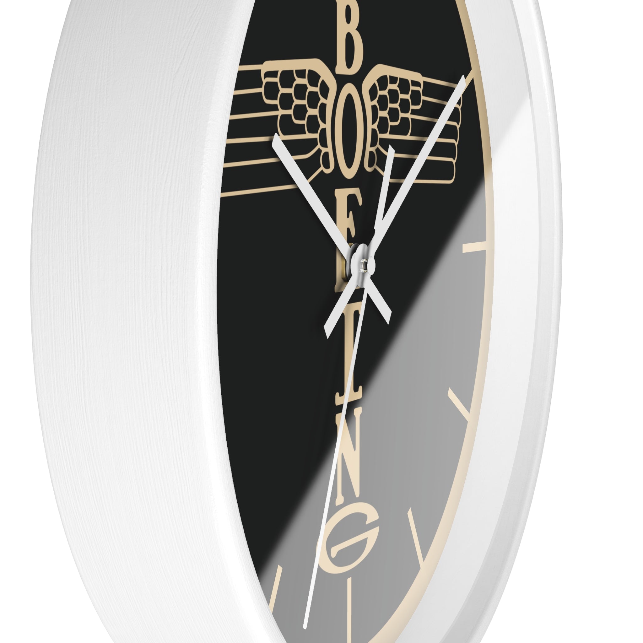 Vintage Style Boeing Yoke Cap Wall Clock - I Love a Hangar